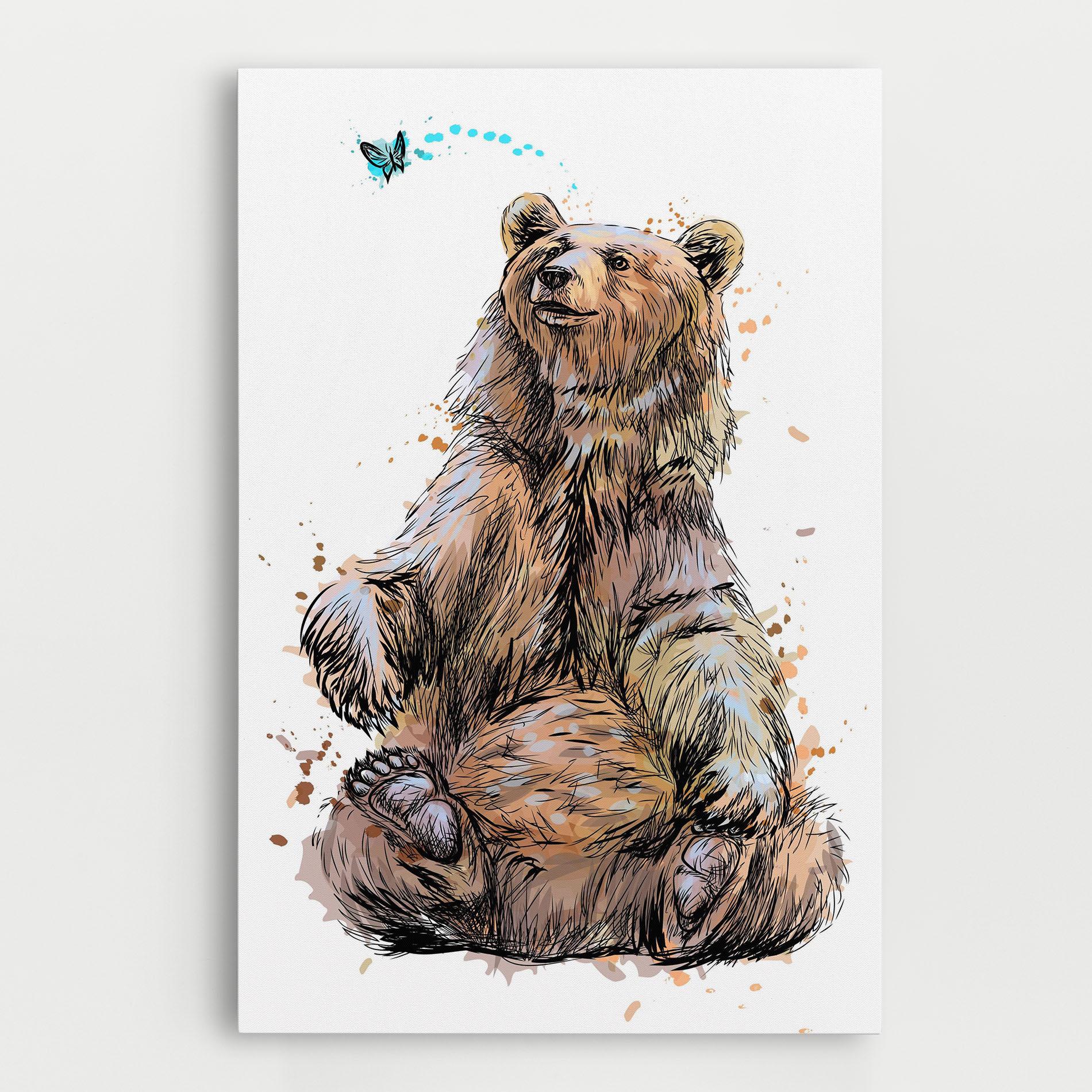 Vászonkép Butterfly Bear mockup 0