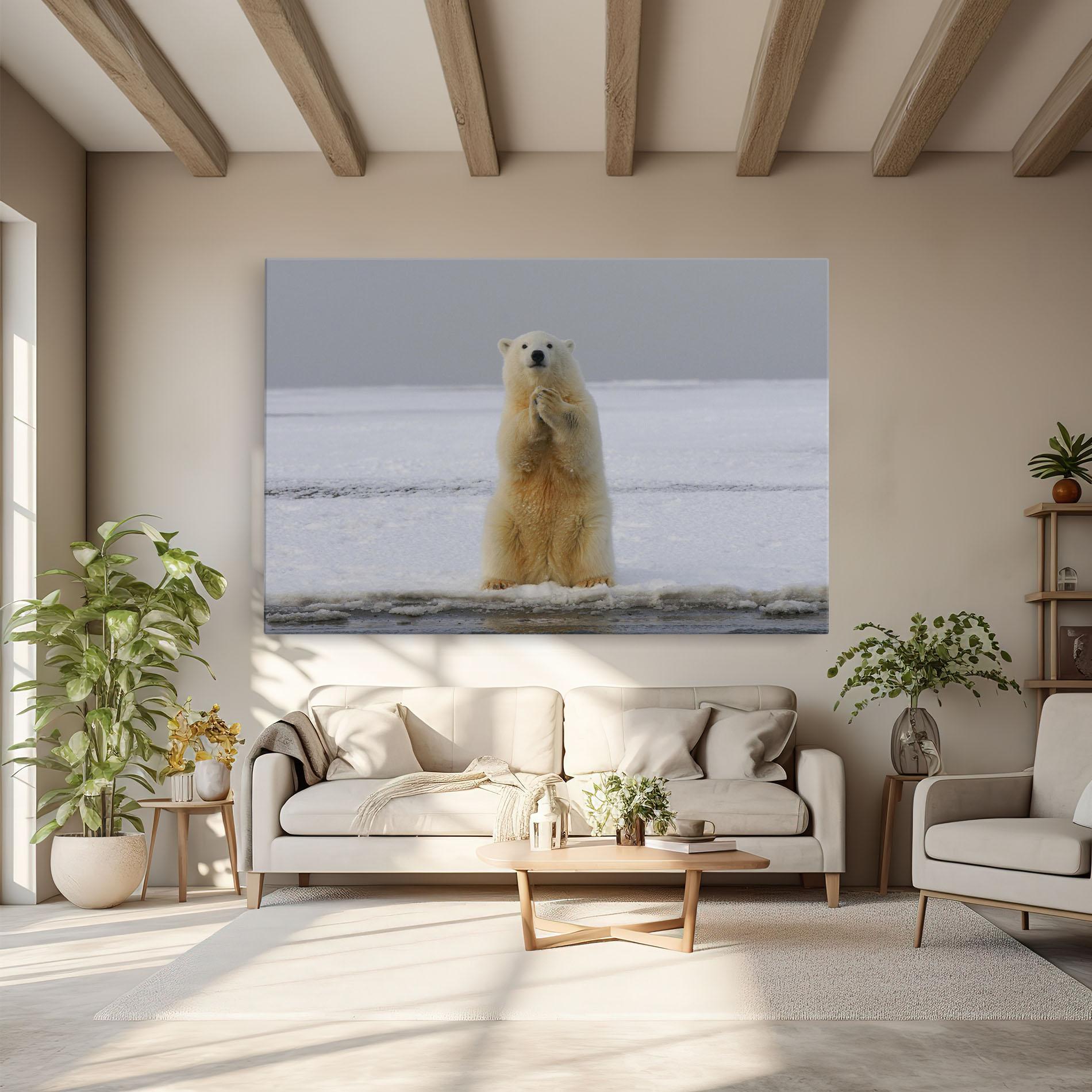 Vászonkép Icebear Praying mockup 6