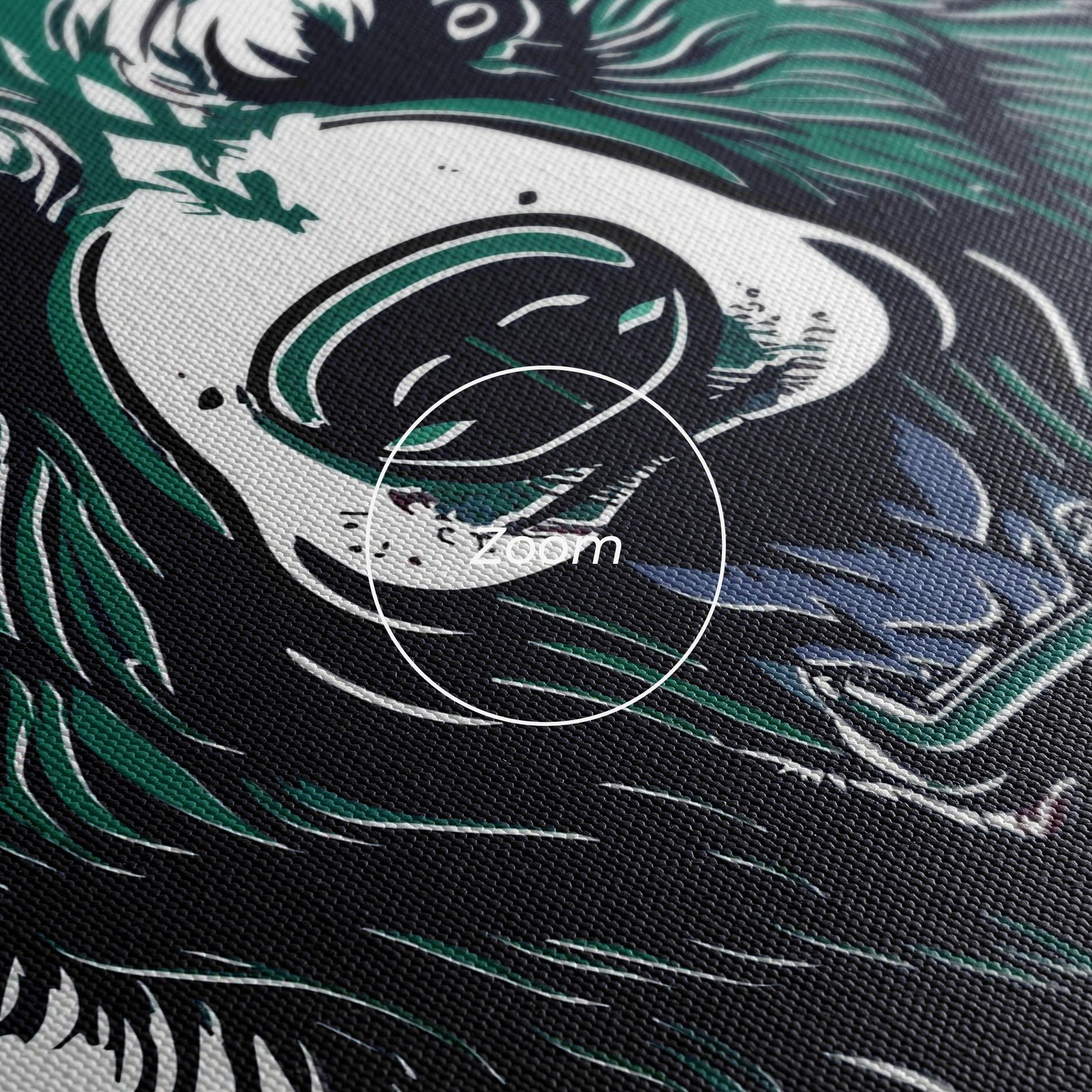 Vászonkép Green Music Bear mockup 3