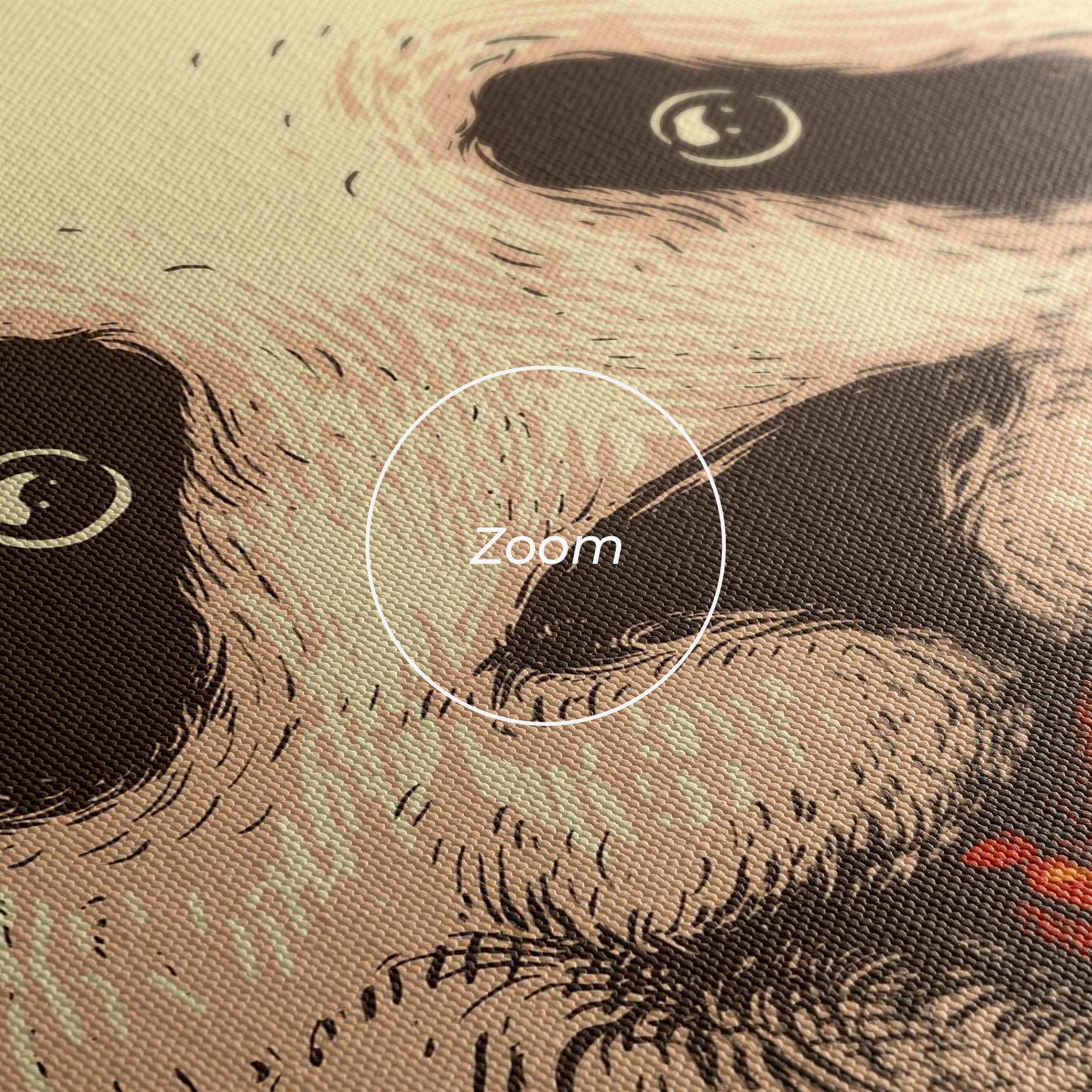 Vászonkép Panda On Orange mockup 3