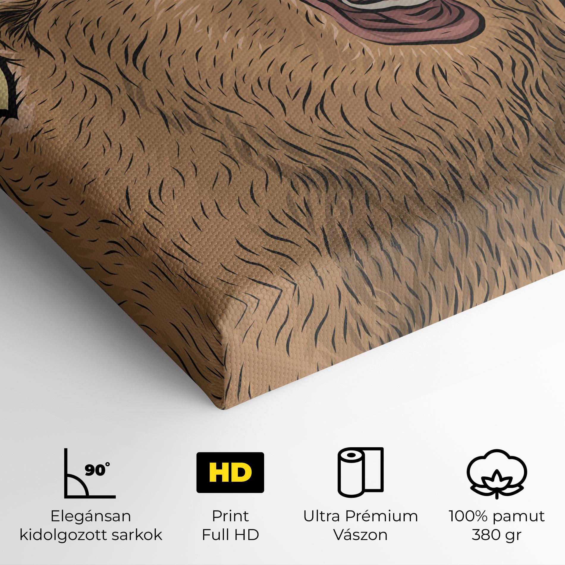 Vászonkép Bear Singing mockup 4