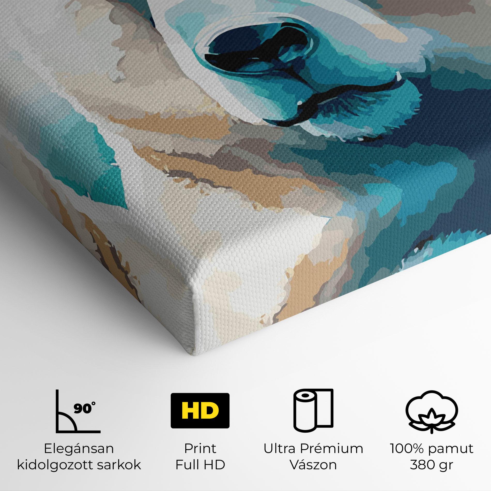 Vászonkép Big Watercolor Bear mockup 4