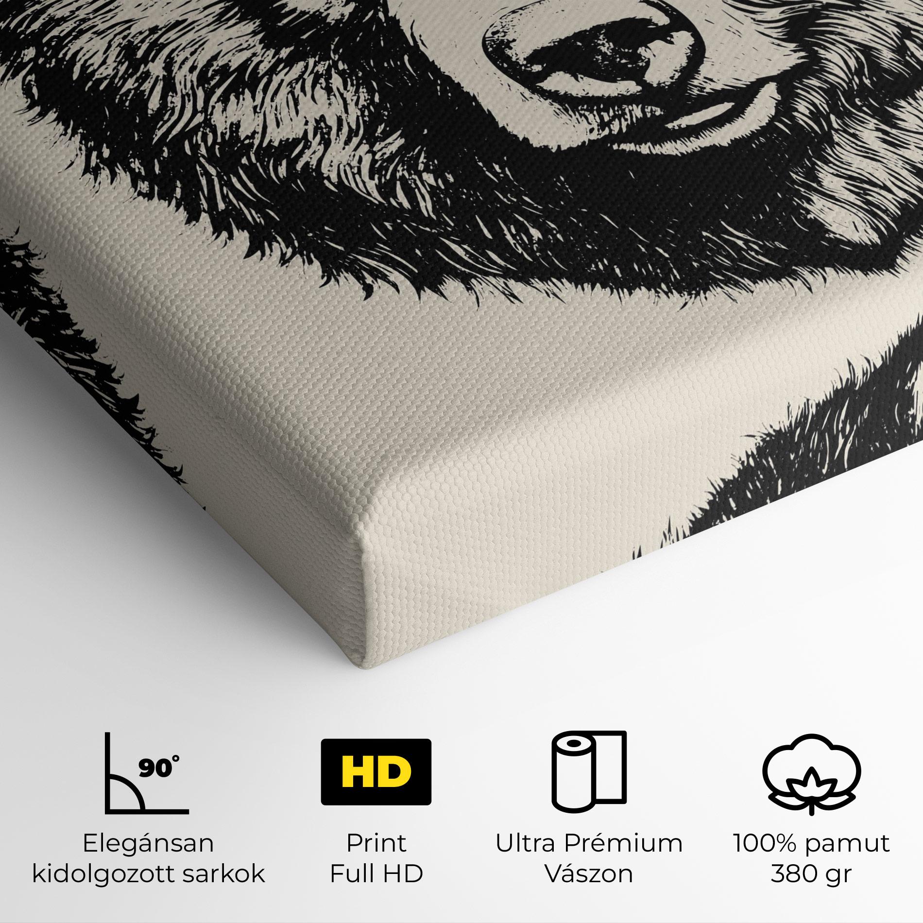 Vászonkép Cream Head Bear mockup 4