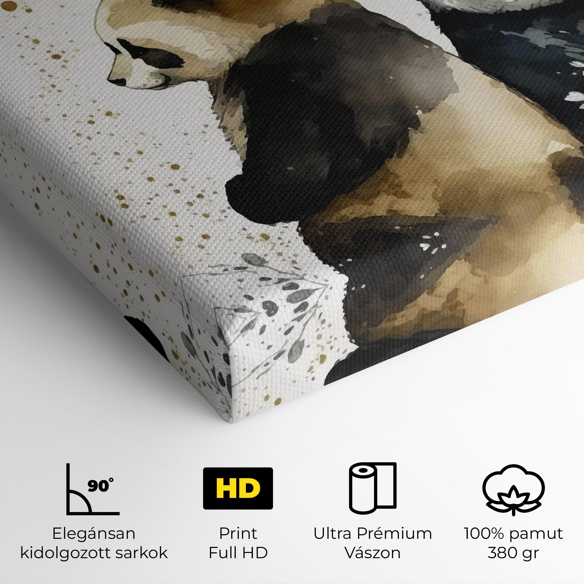 Vászonkép Gold Panda Art mockup 4