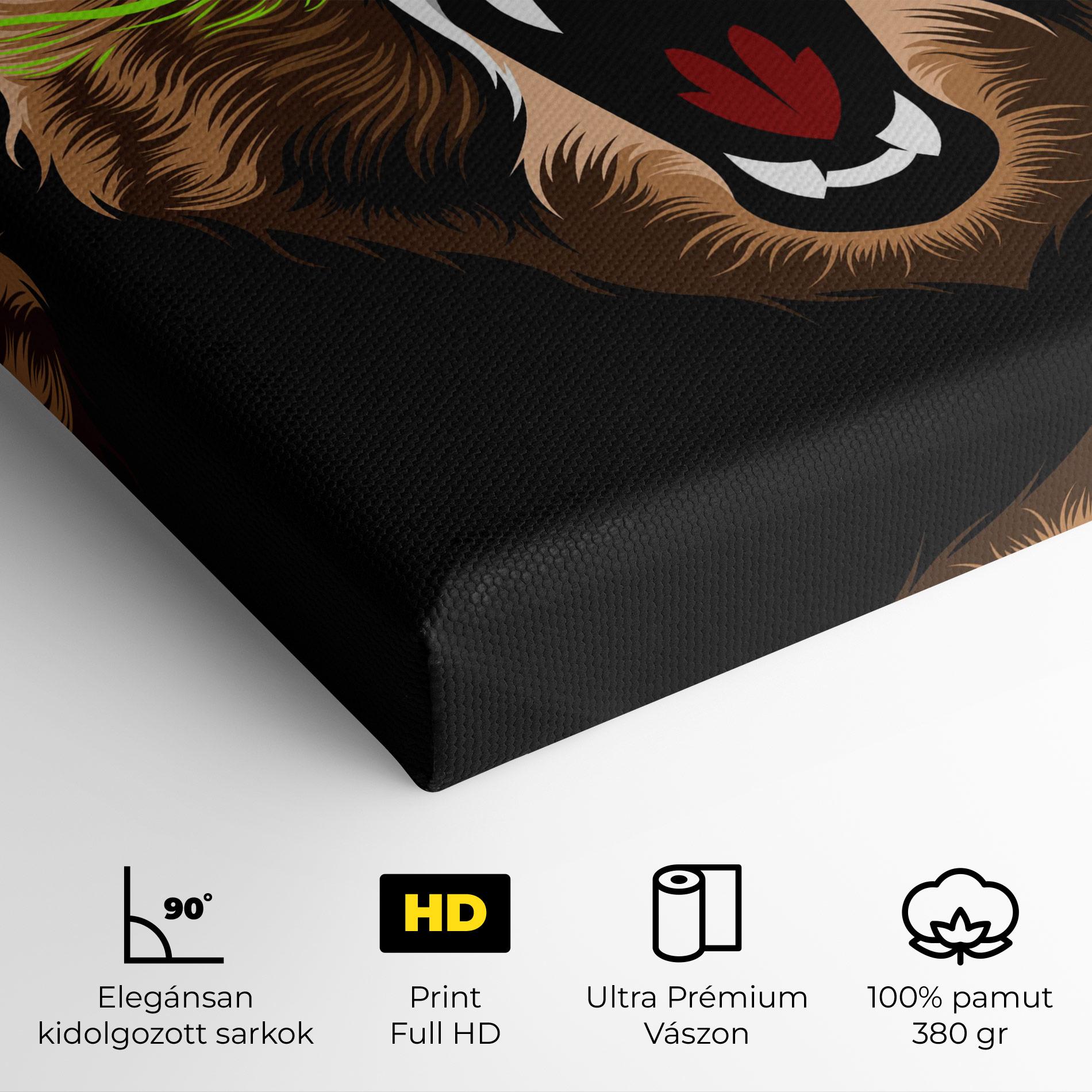 Vászonkép Green Line Bear mockup 4