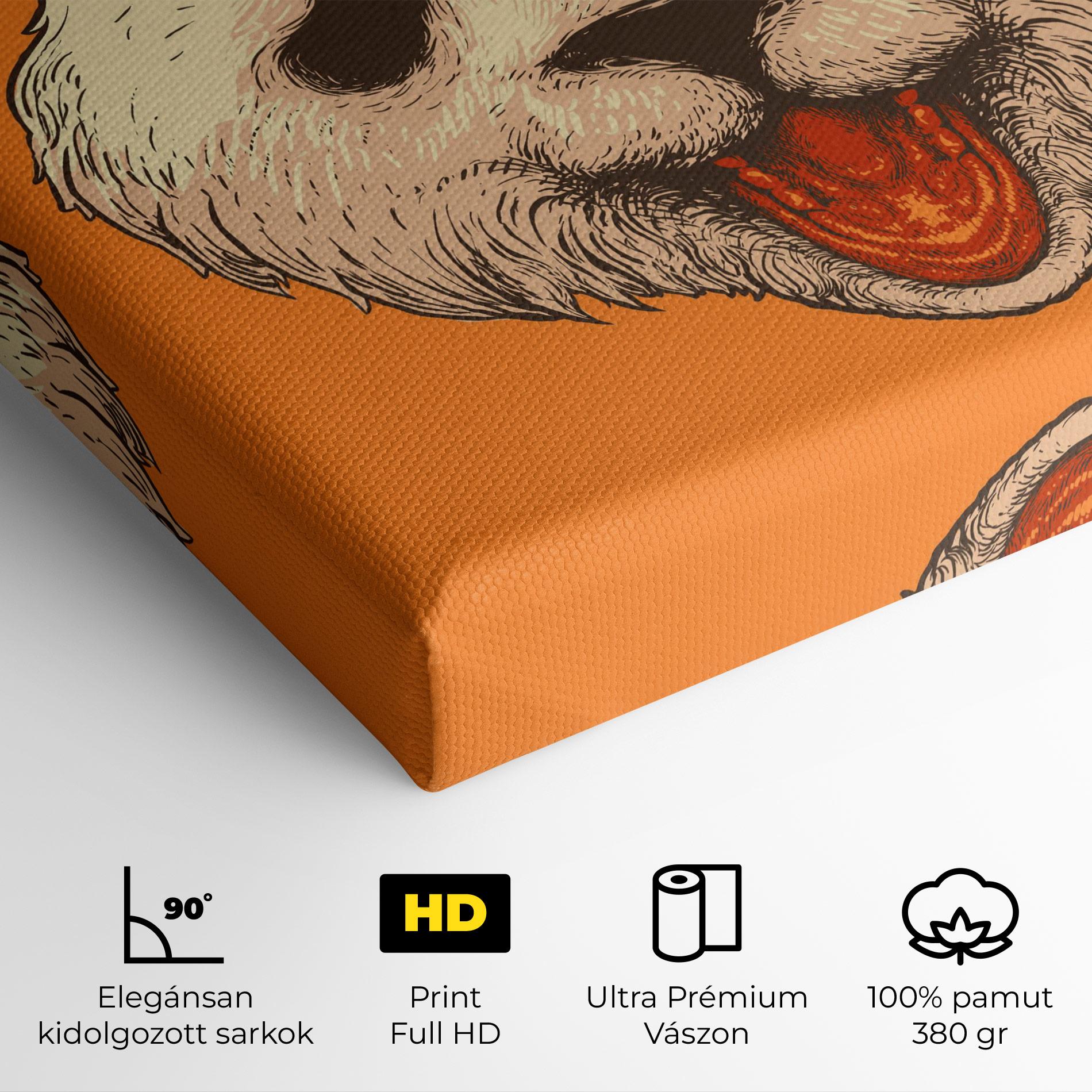 Vászonkép Panda On Orange mockup 4