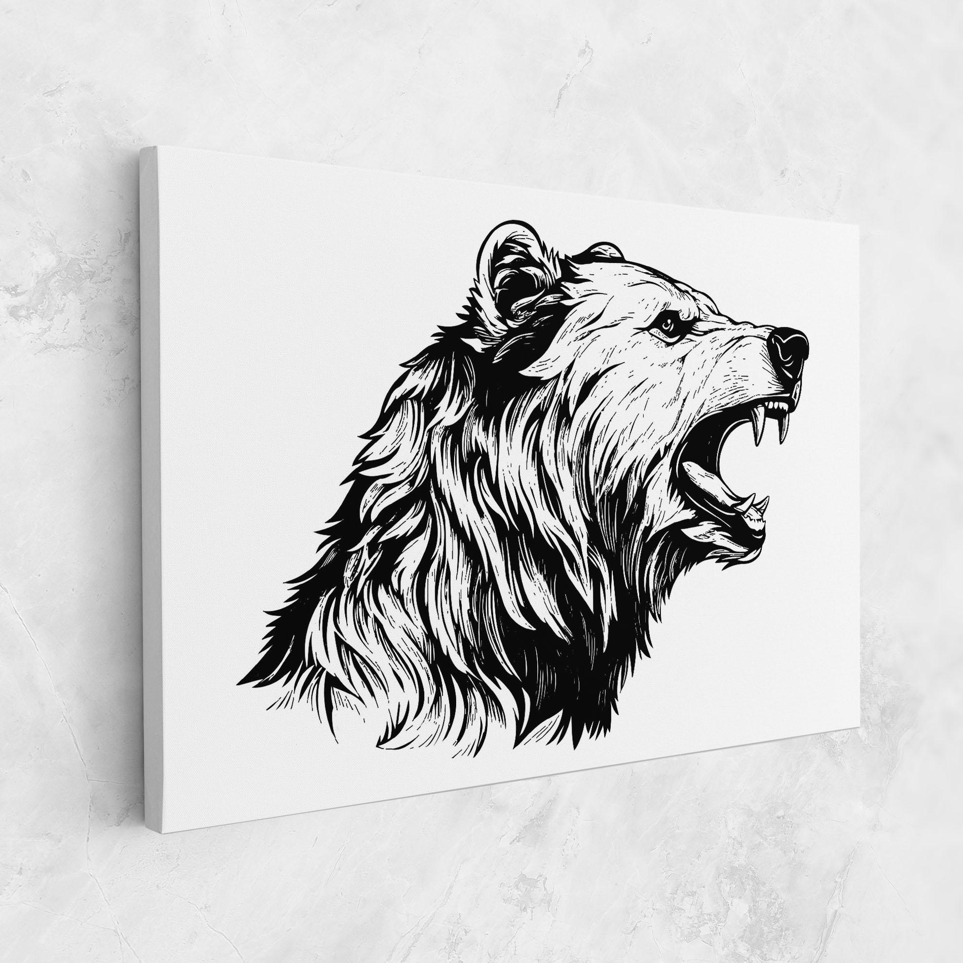 Vászonkép Angry Bear mockup 1