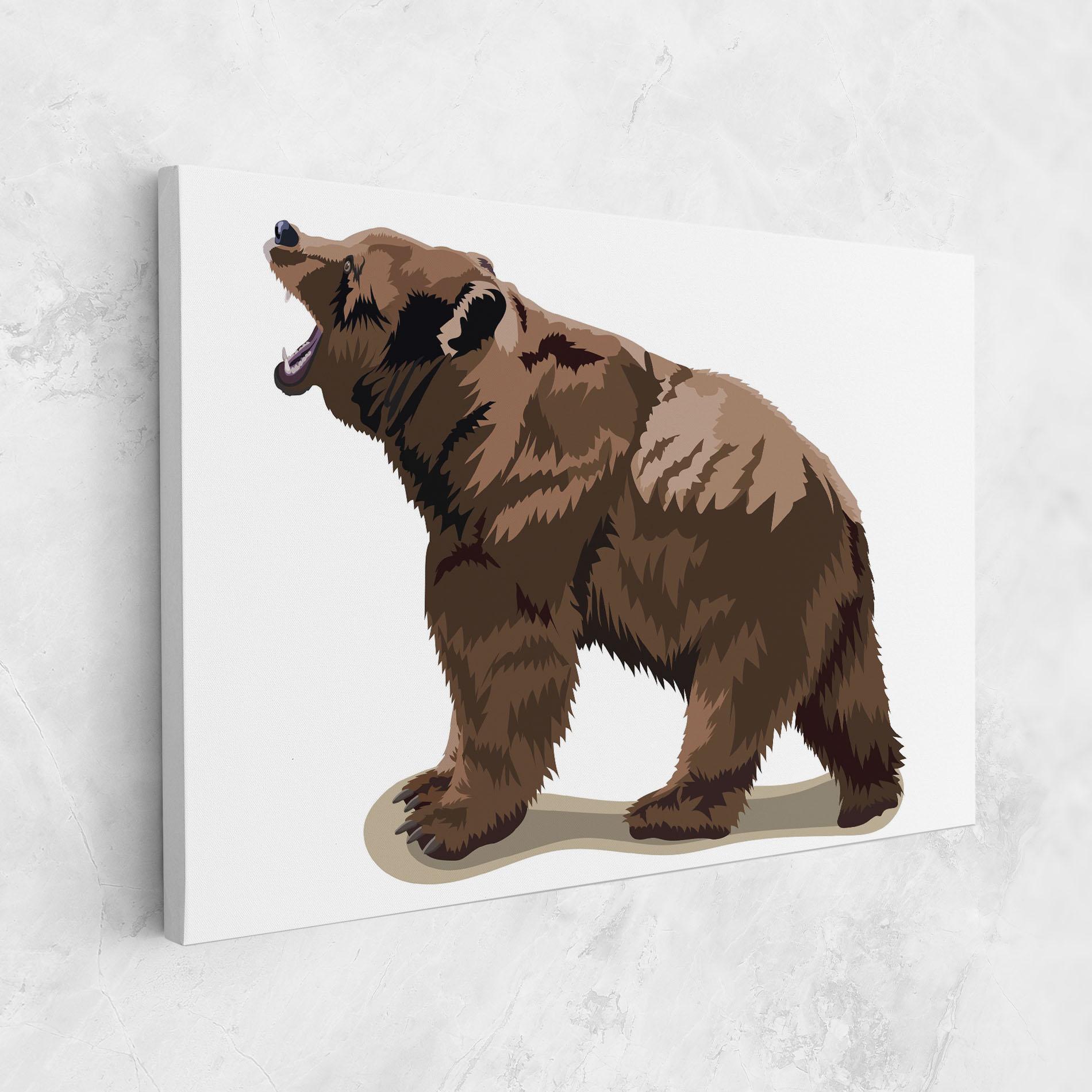 Vászonkép Angry Walking Bear mockup 1