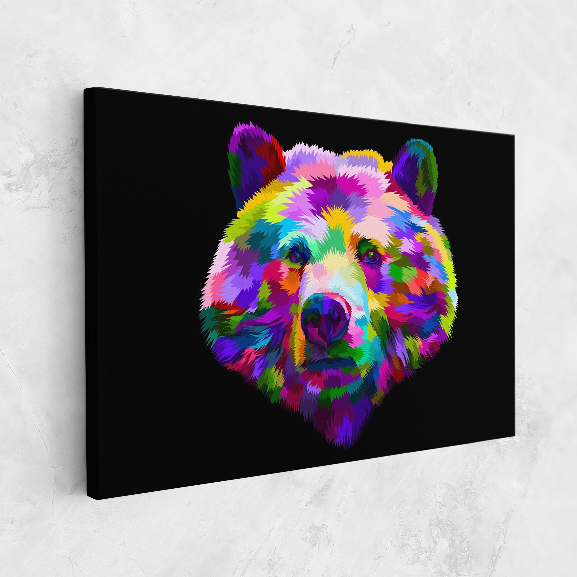 Vászonkép Bear Head Art mockup 1