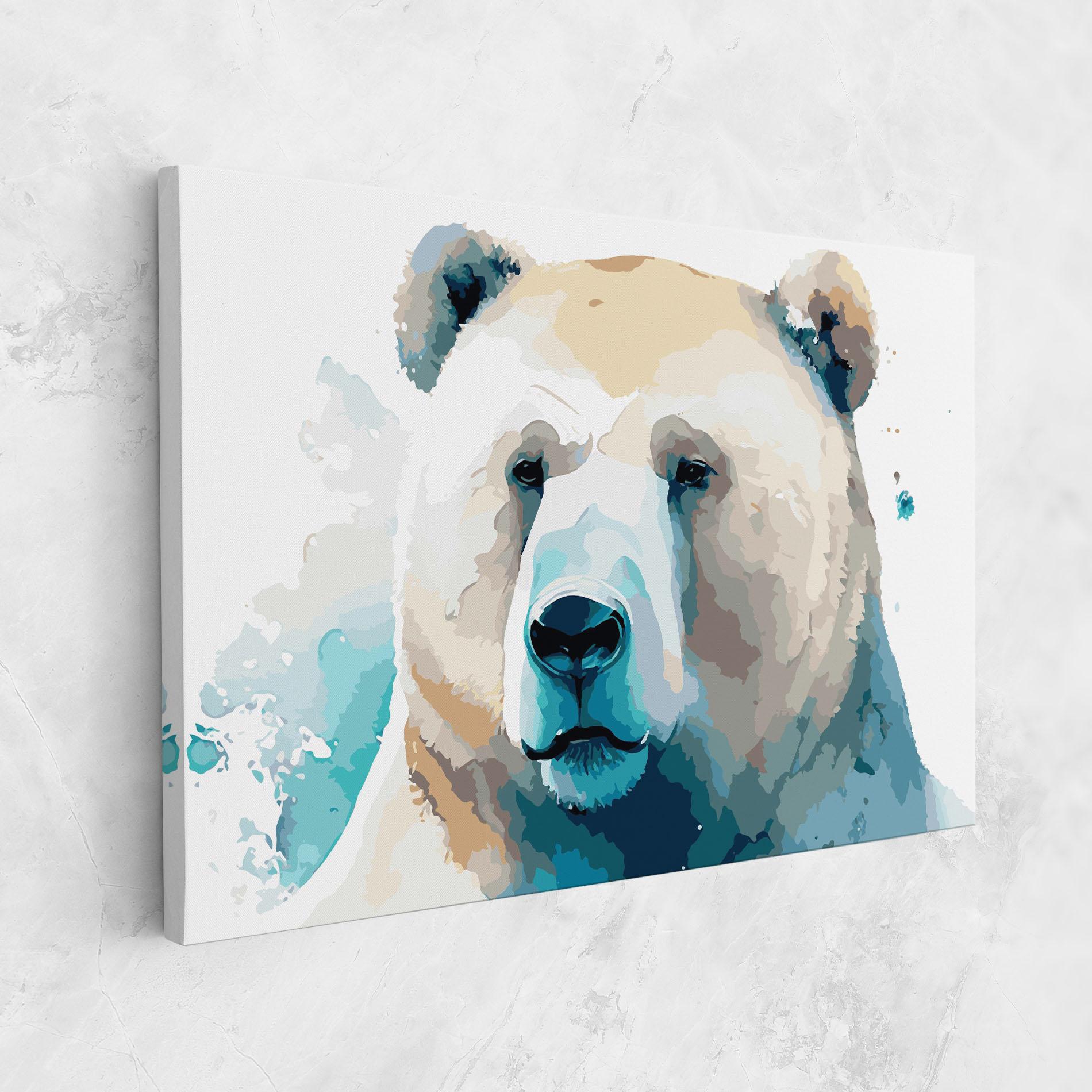 Vászonkép Big Watercolor Bear mockup 1