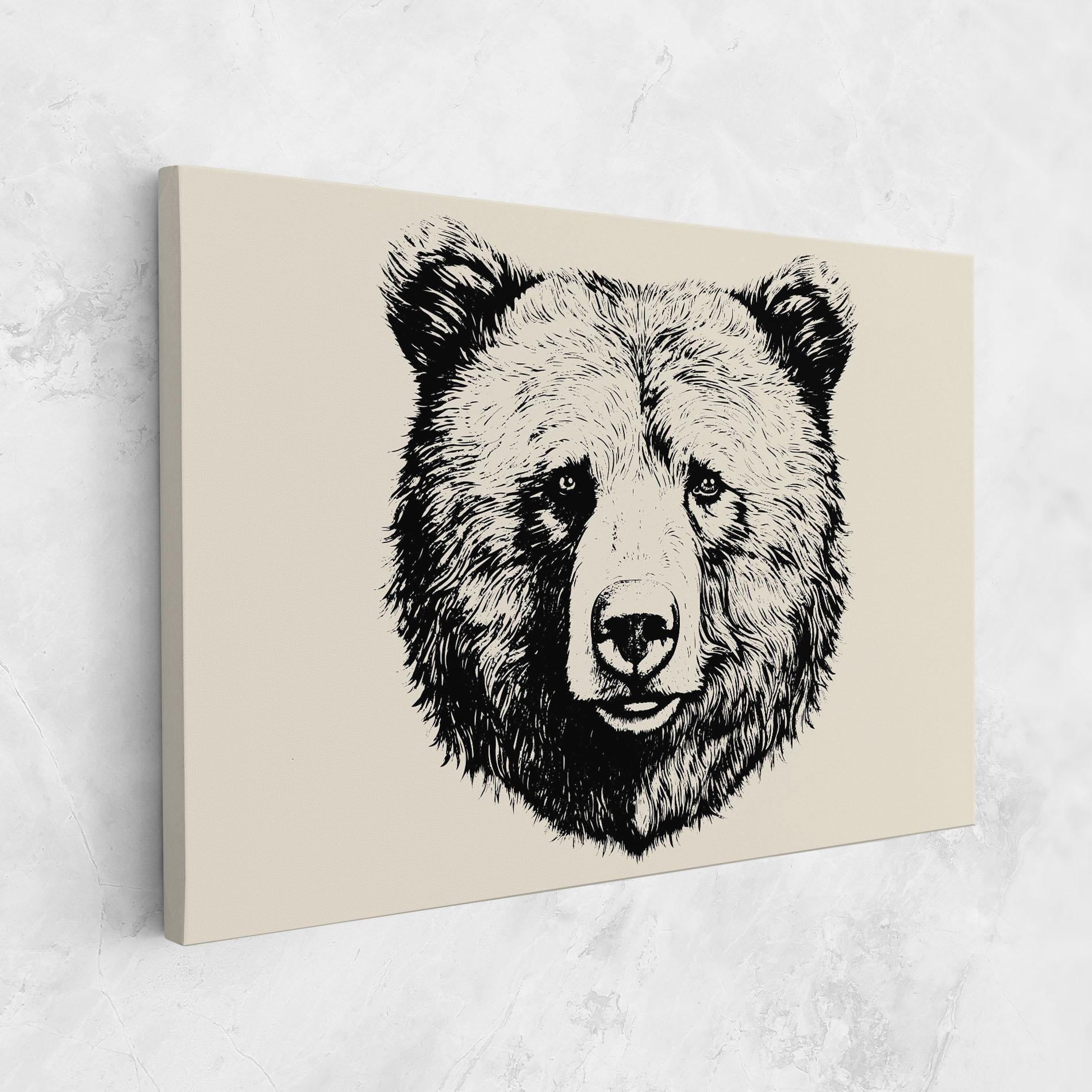 Vászonkép Cream Head Bear mockup 1