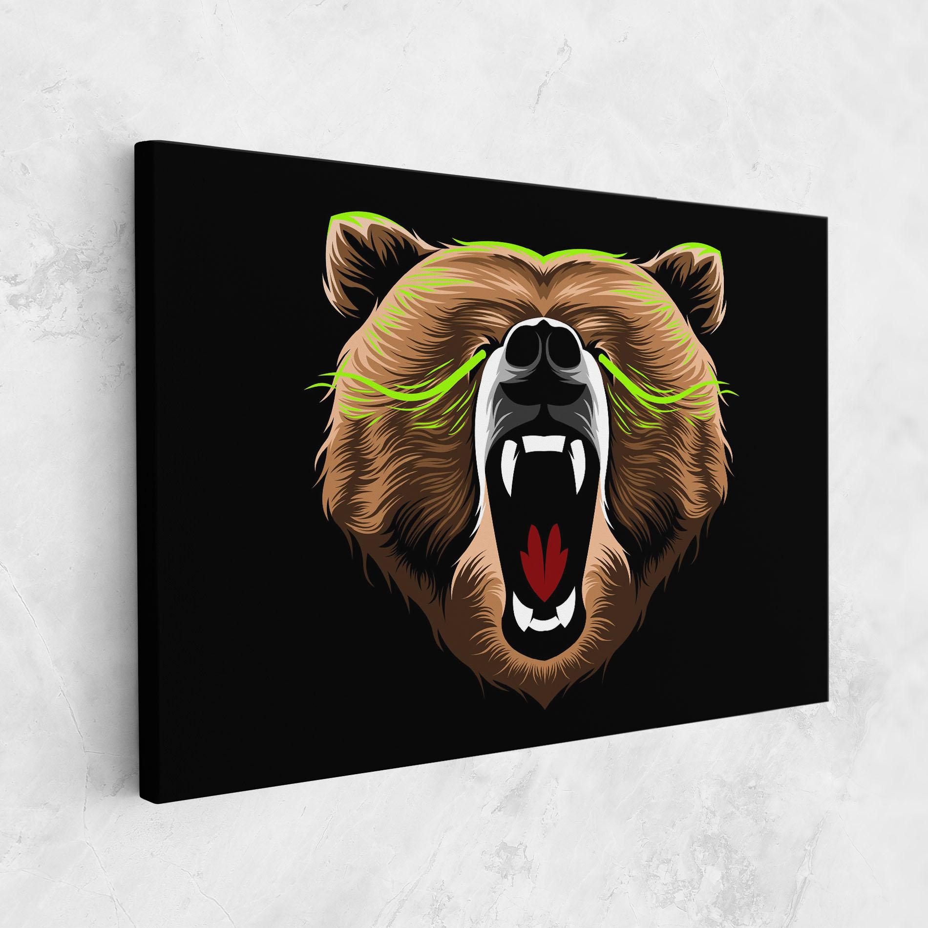 Vászonkép Green Line Bear mockup 1