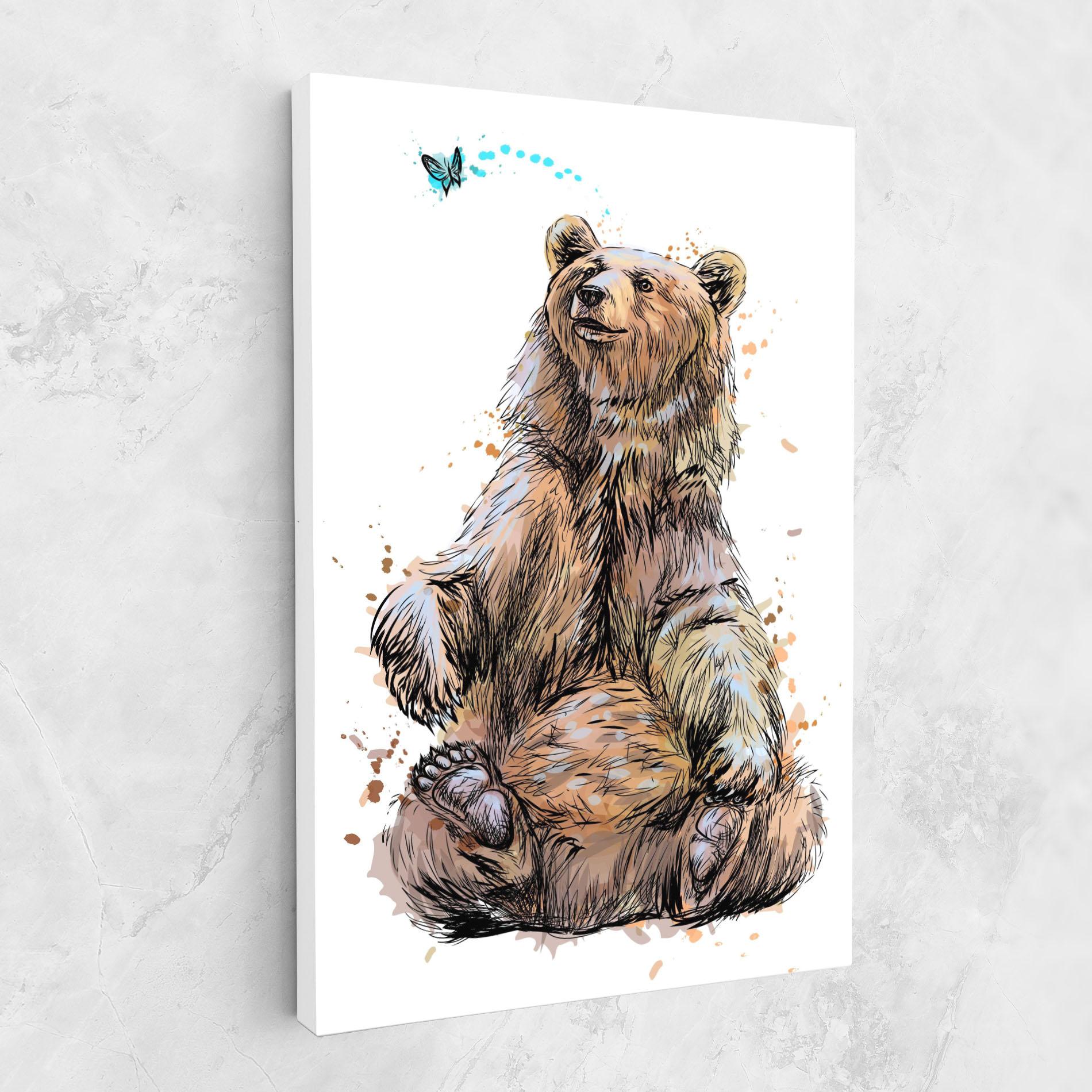 Vászonkép Butterfly Bear mockup 1
