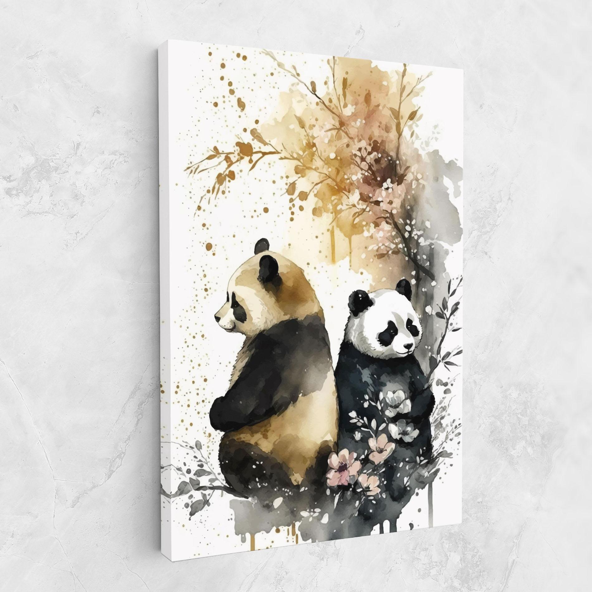 Vászonkép Gold Panda Art mockup 1