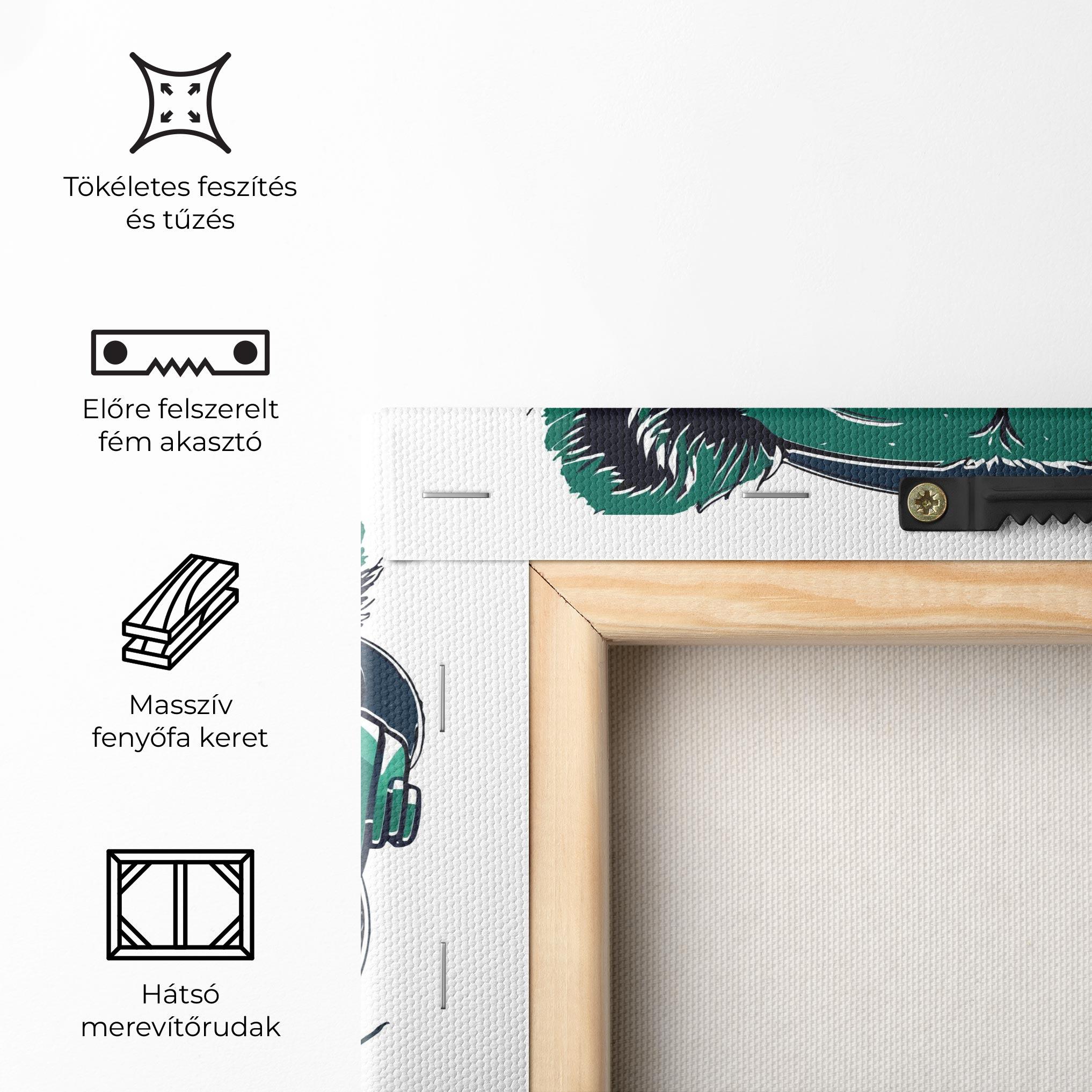 Vászonkép Green Music Bear mockup 5