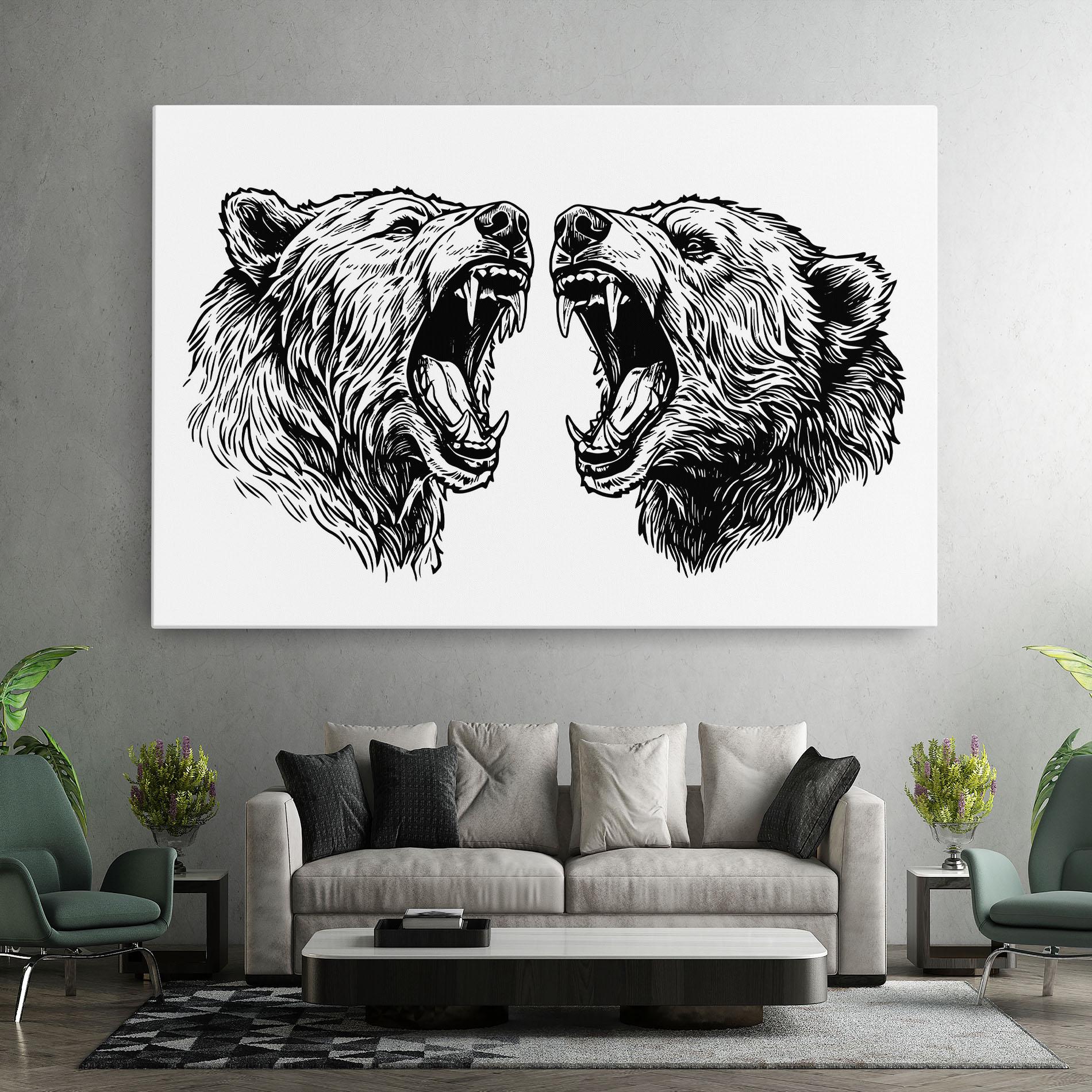 Vászonkép Bear Bite mockup 7