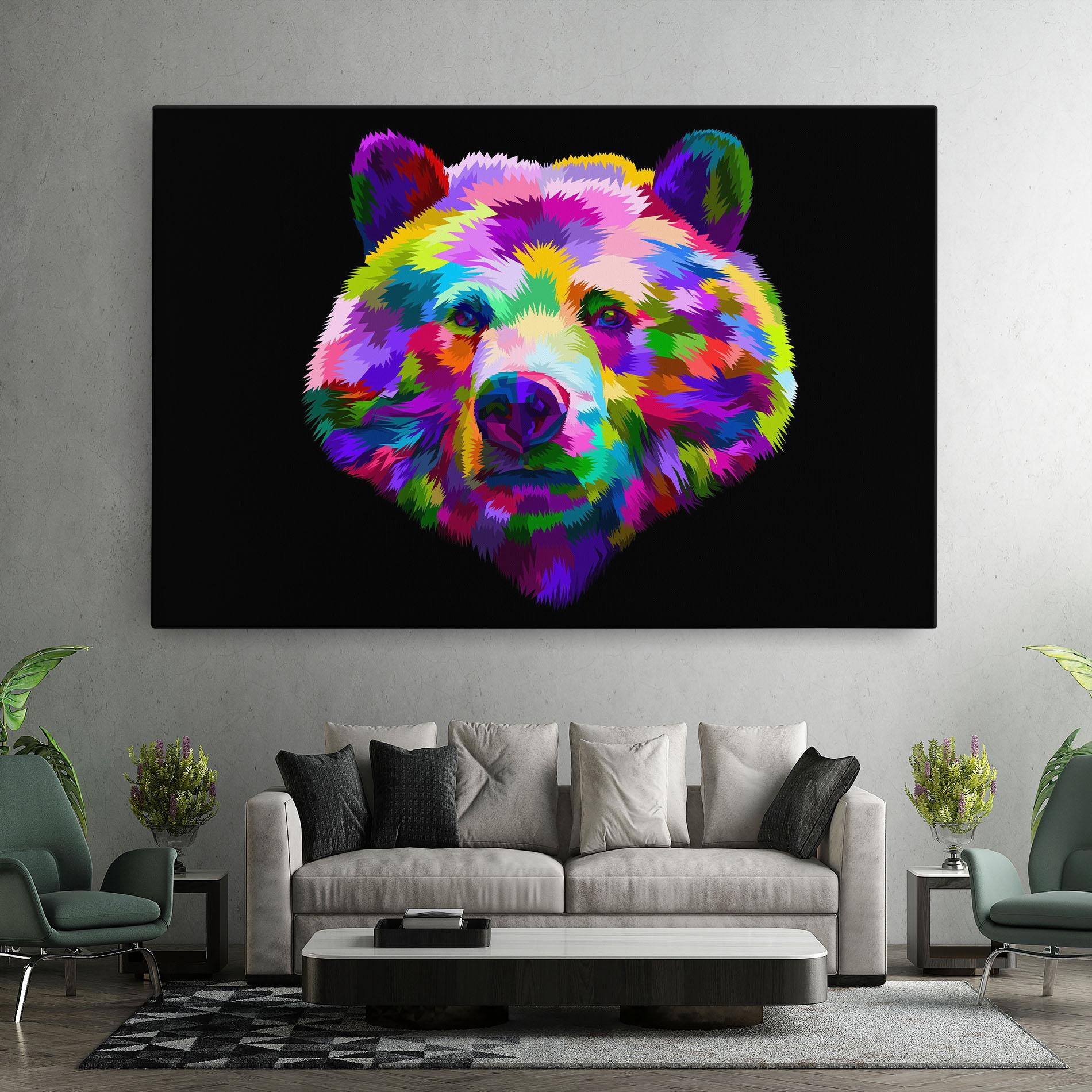 Vászonkép Bear Head Art mockup 7
