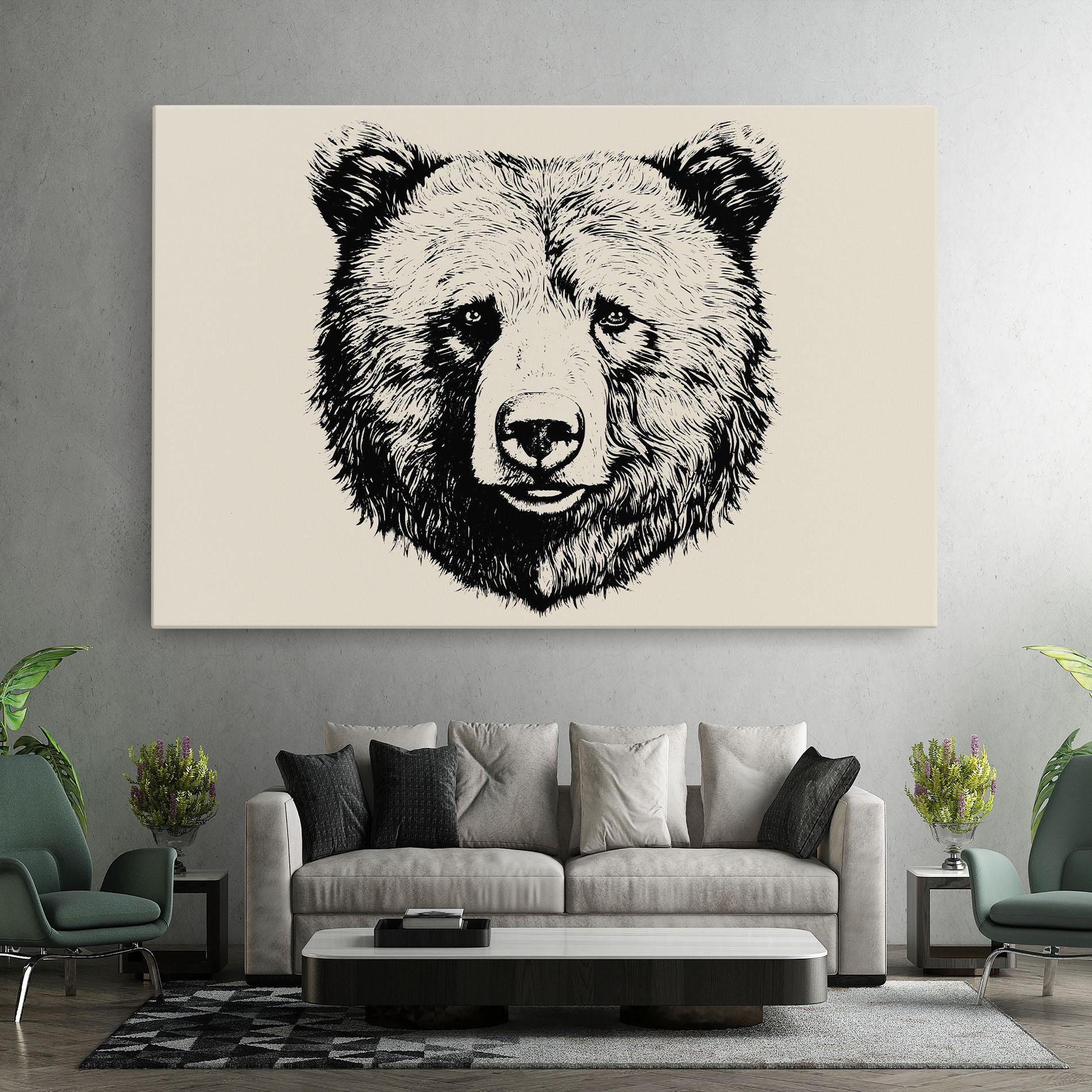 Vászonkép Cream Head Bear mockup 7