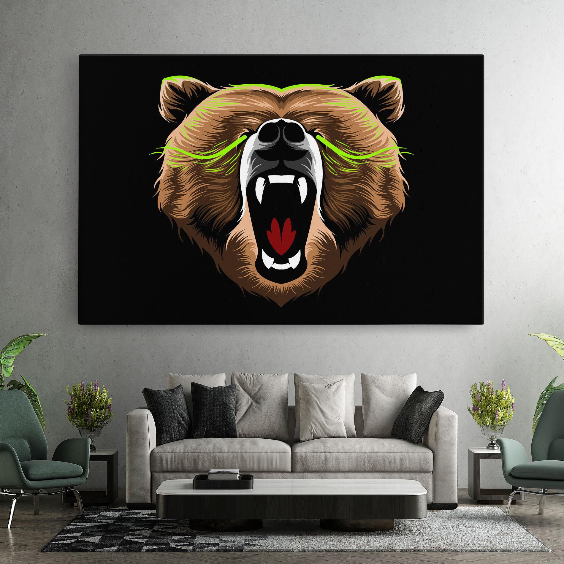 Vászonkép Green Line Bear mockup 7