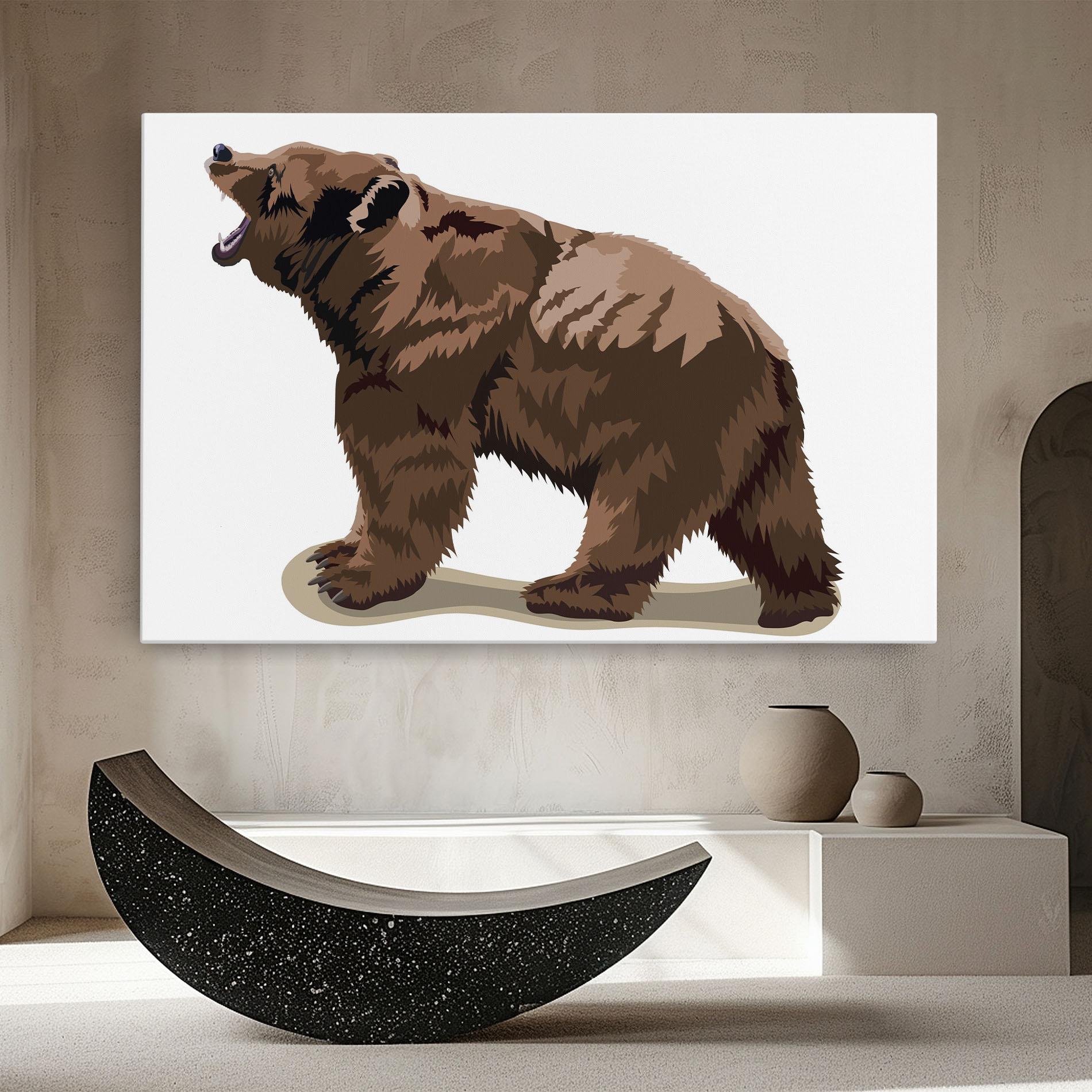 Vászonkép Angry Walking Bear mockup 8