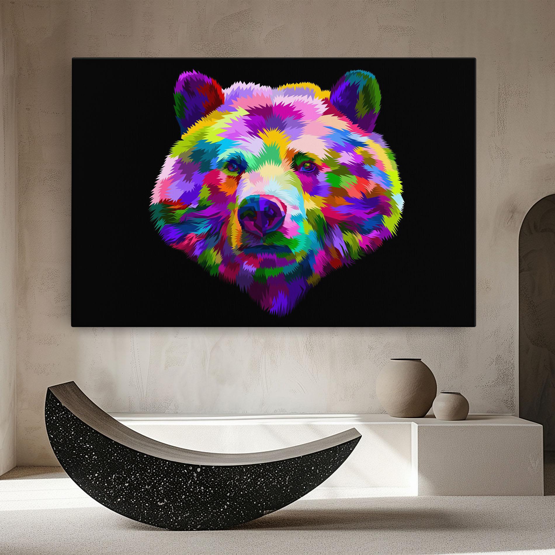 Vászonkép Bear Head Art mockup 8