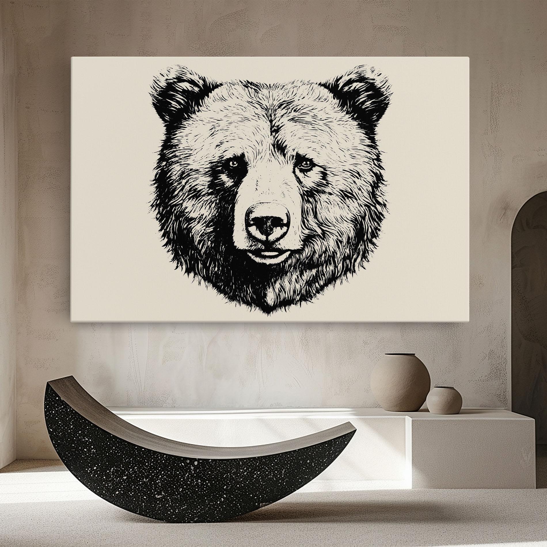 Vászonkép Cream Head Bear mockup 8