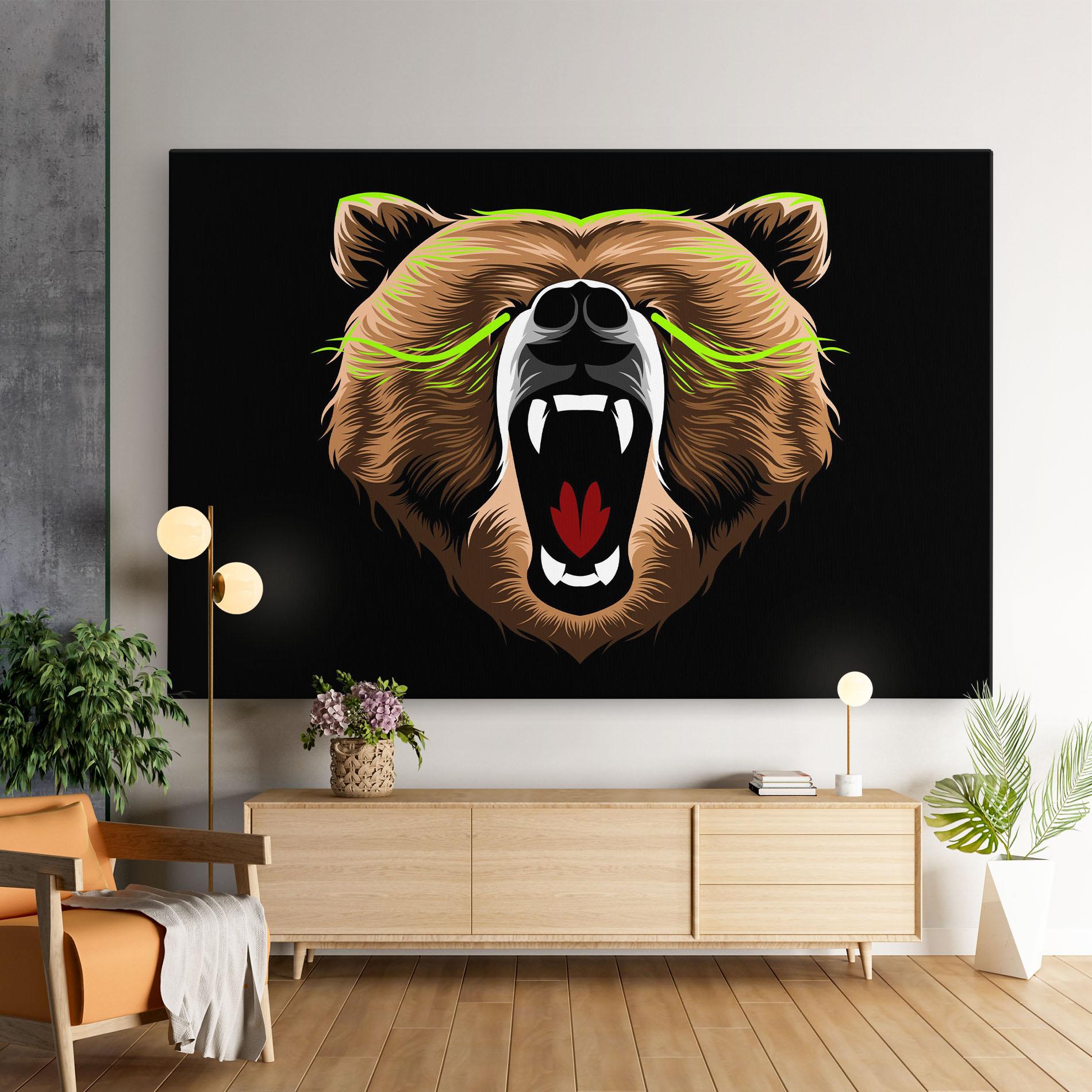 Vászonkép Green Line Bear mockup 9