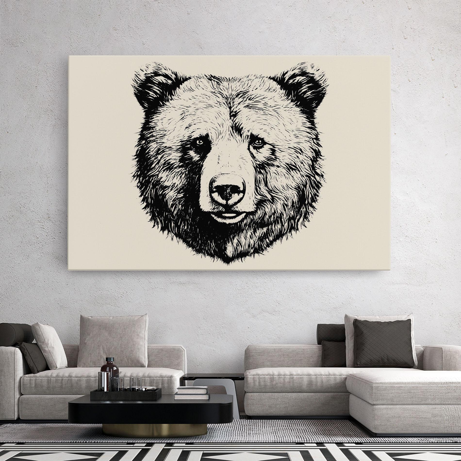 Vászonkép Cream Head Bear mockup 2