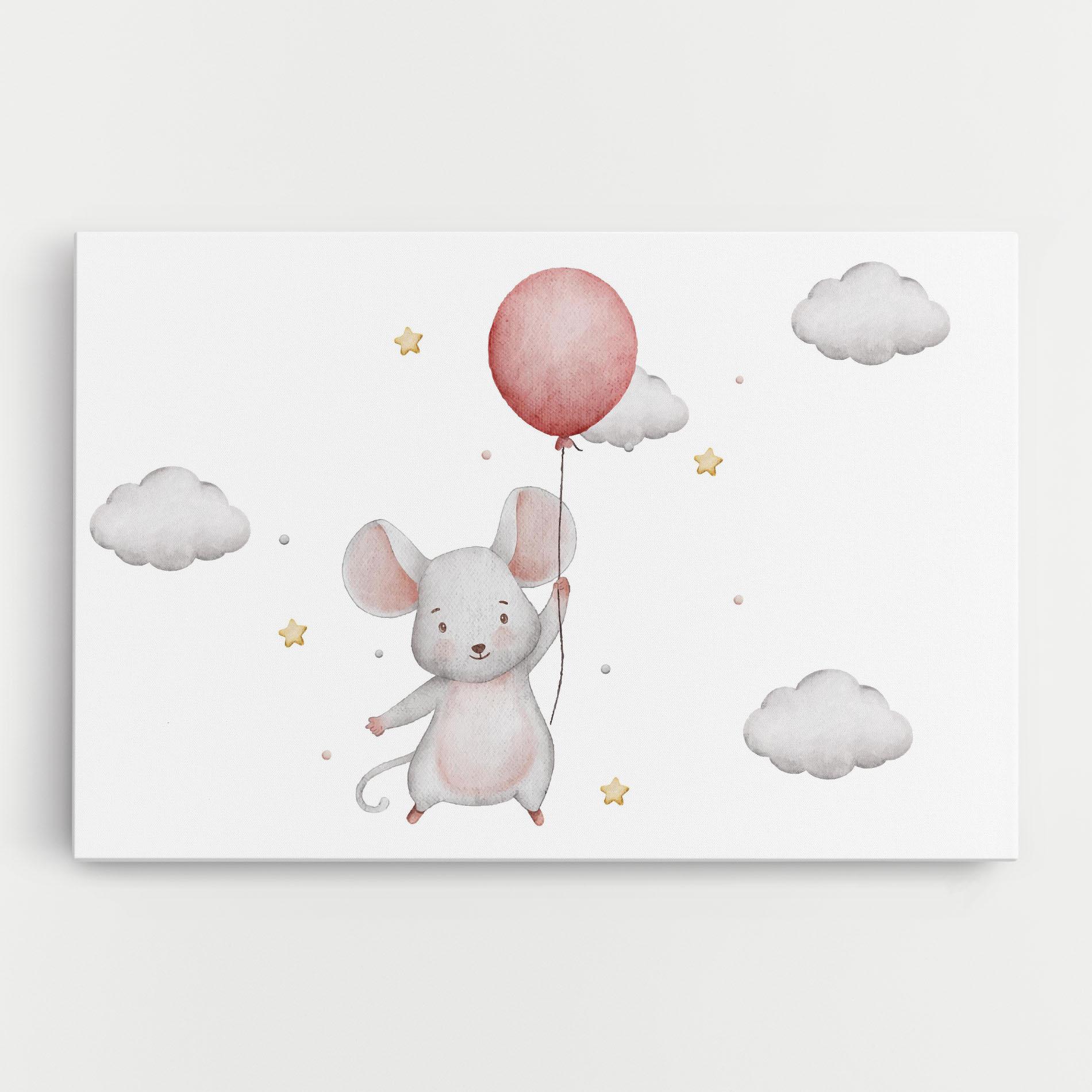 Vászonkép Mouse Balloon mockup 0