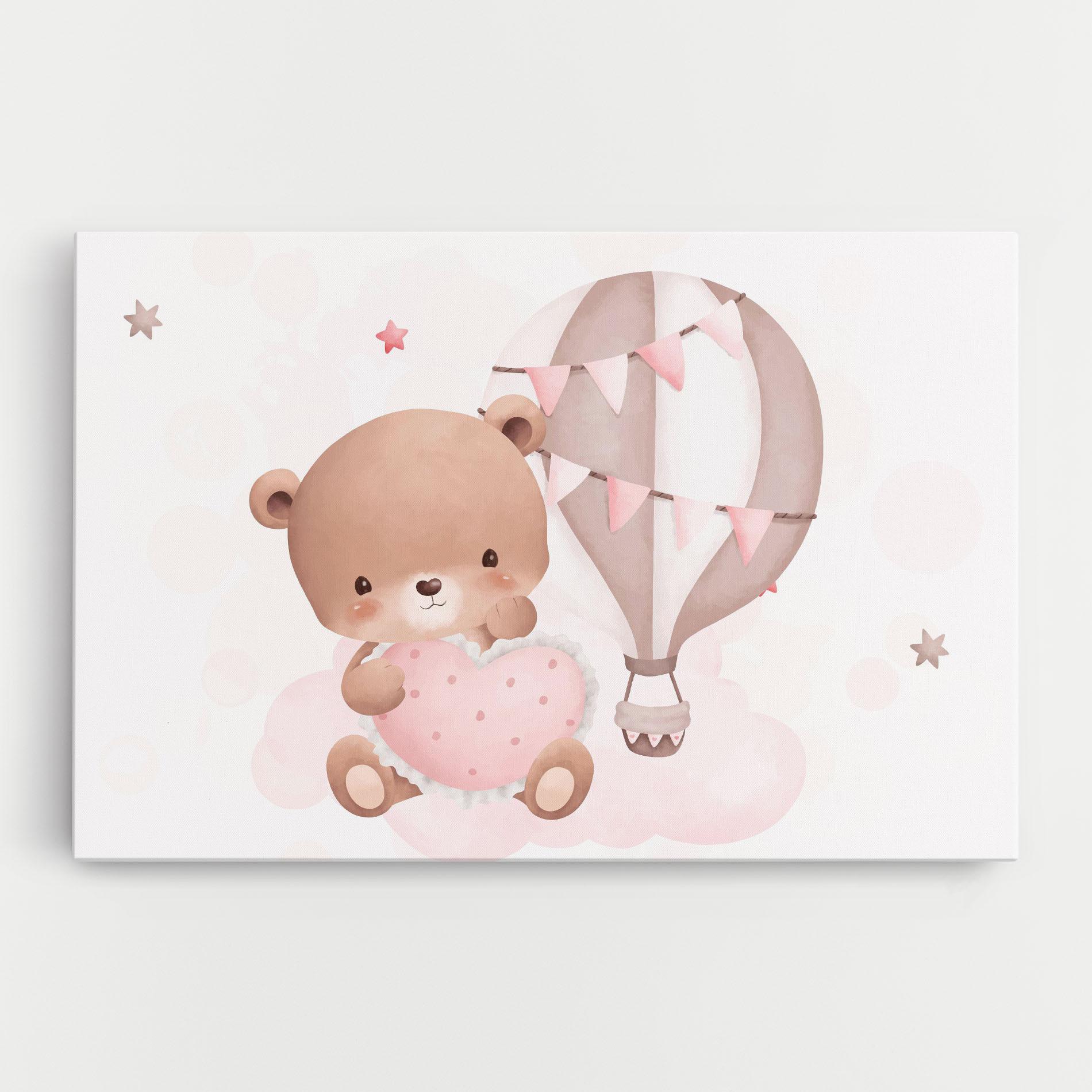 Vászonkép Pink Heart Bear mockup 0