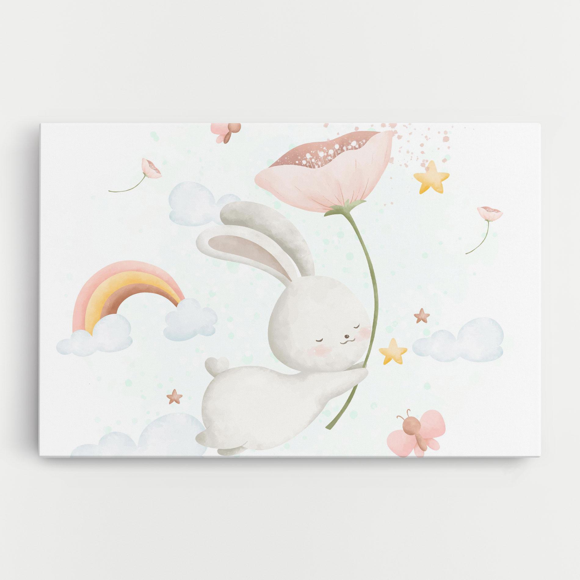 Vászonkép Spring Flower Bunny mockup 0