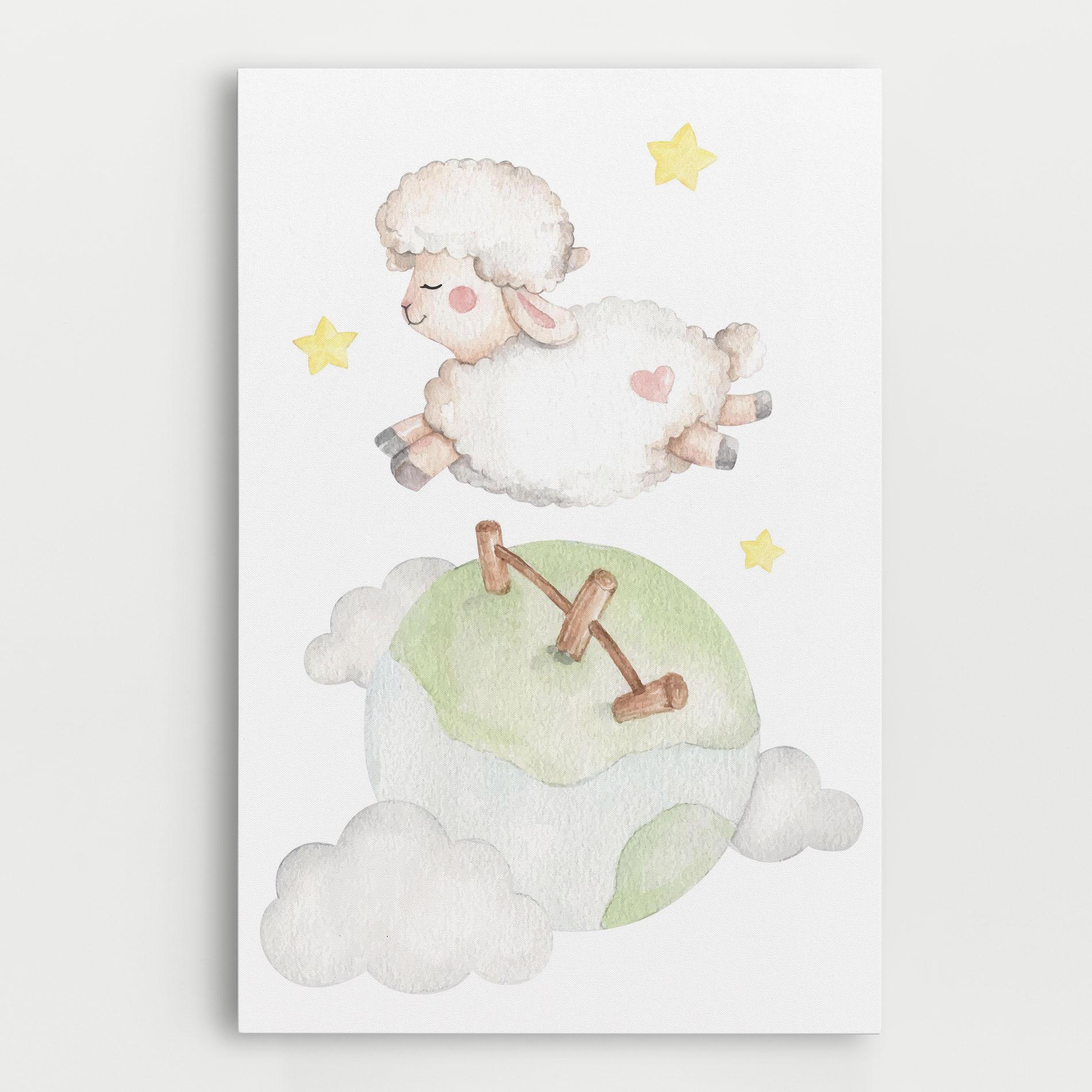 Vászonkép Sheep Jump mockup 0