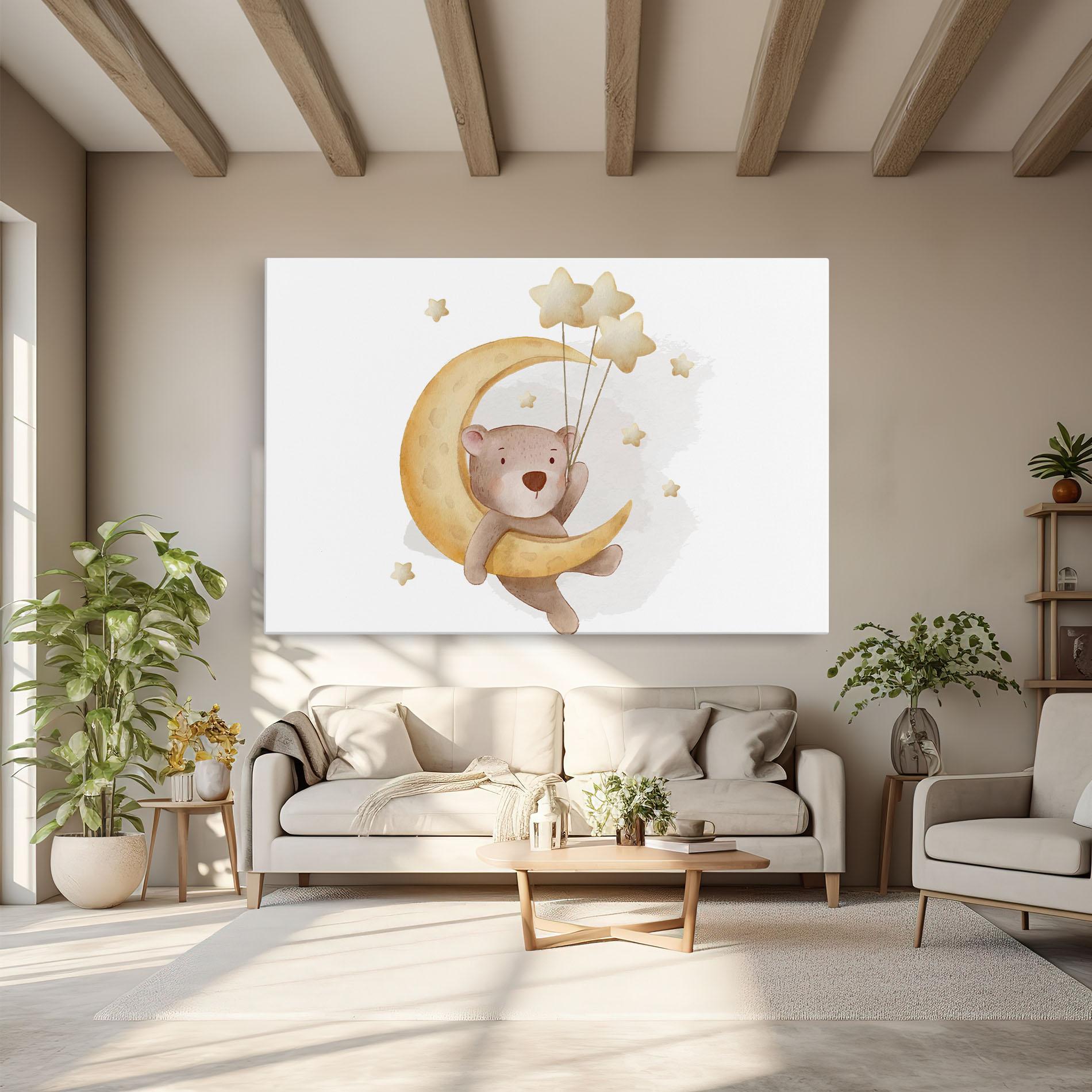 Vászonkép Bear Moon mockup 6