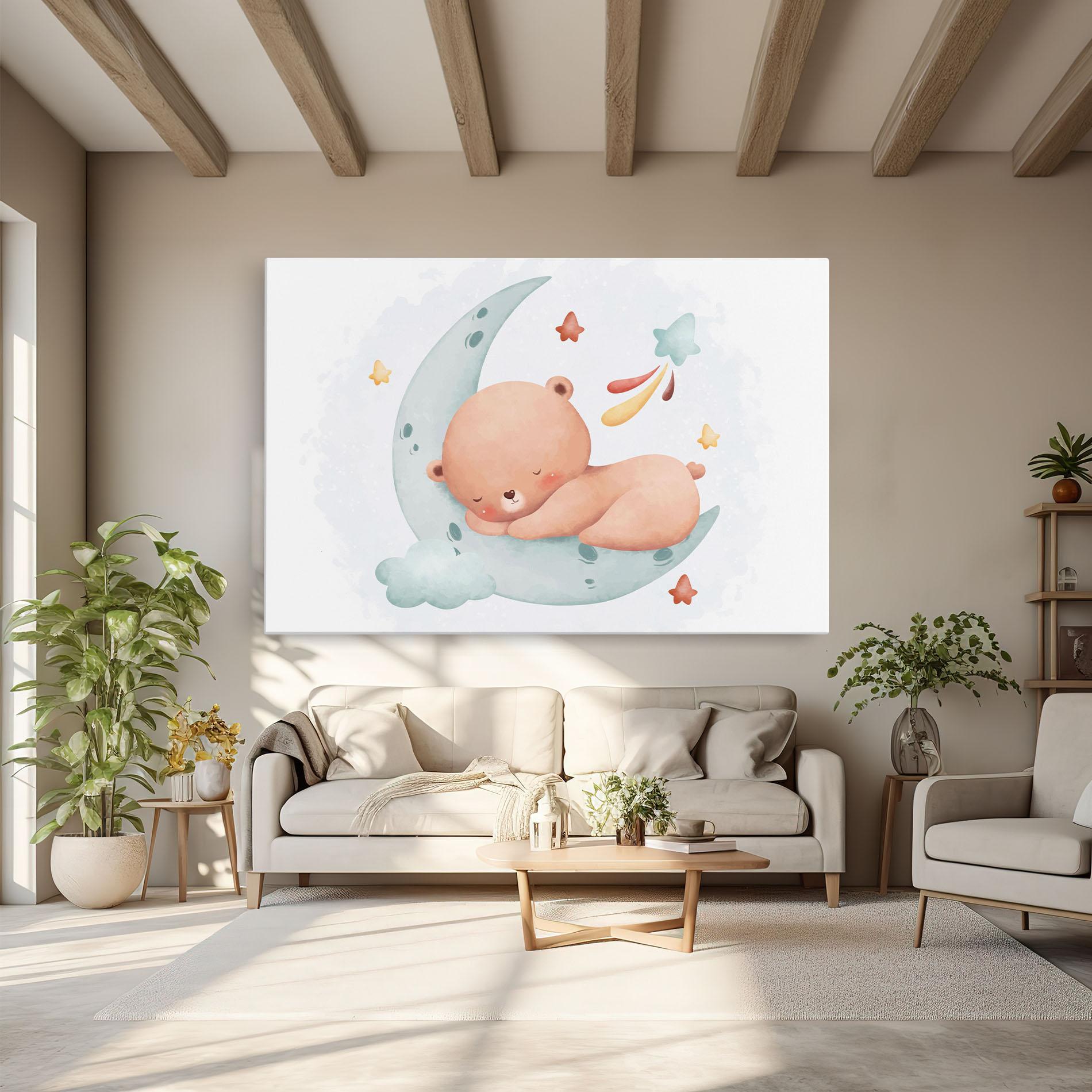 Vászonkép Blue Moon Bear mockup 6