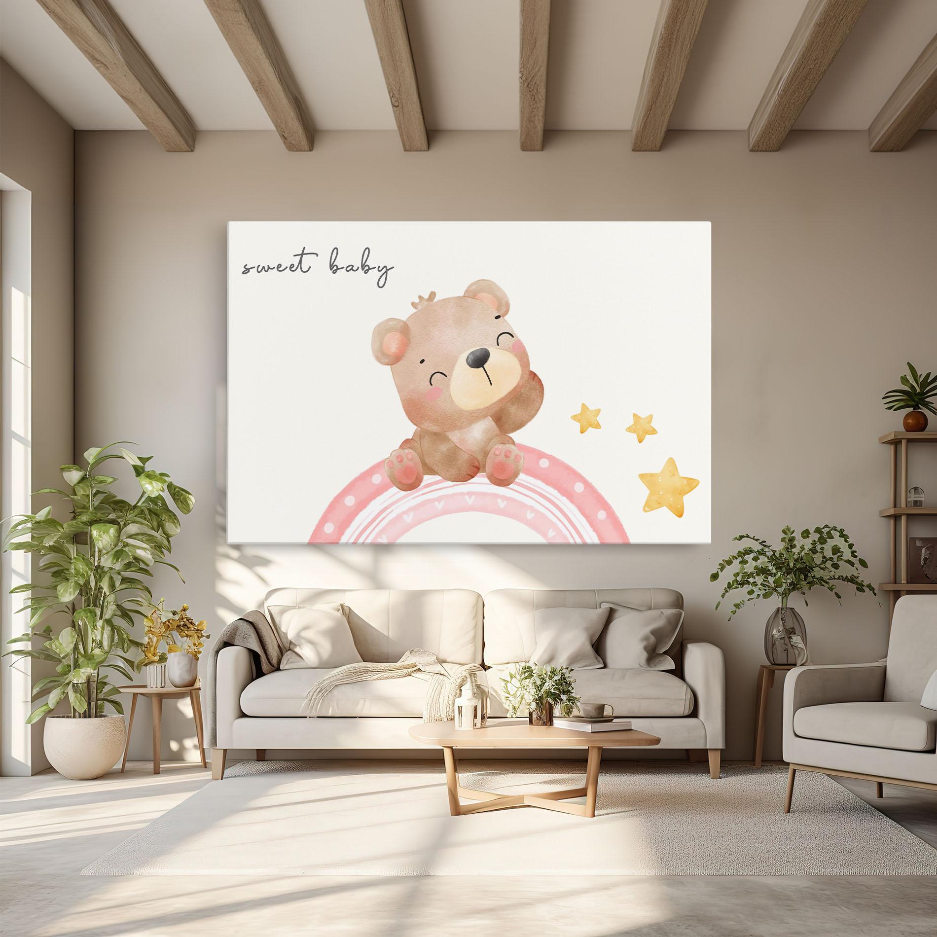 Vászonkép Sweet Baby Bear mockup 6
