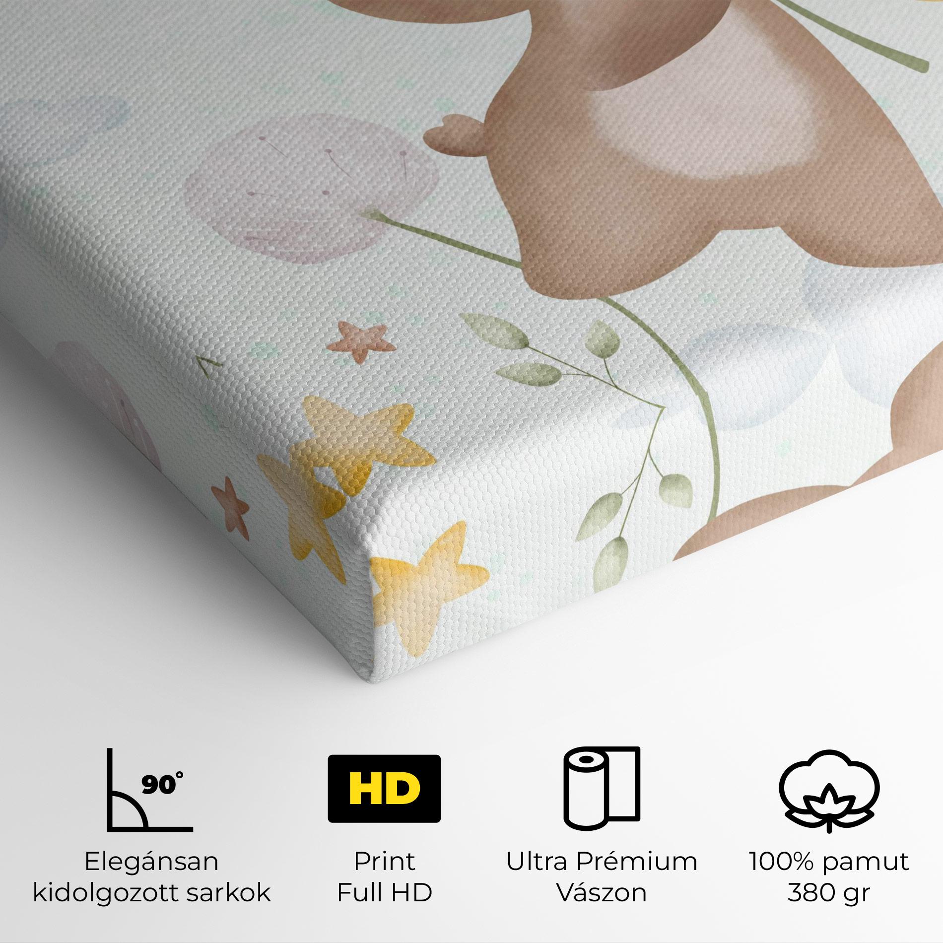 Vászonkép Bear Rainbow Art mockup 4