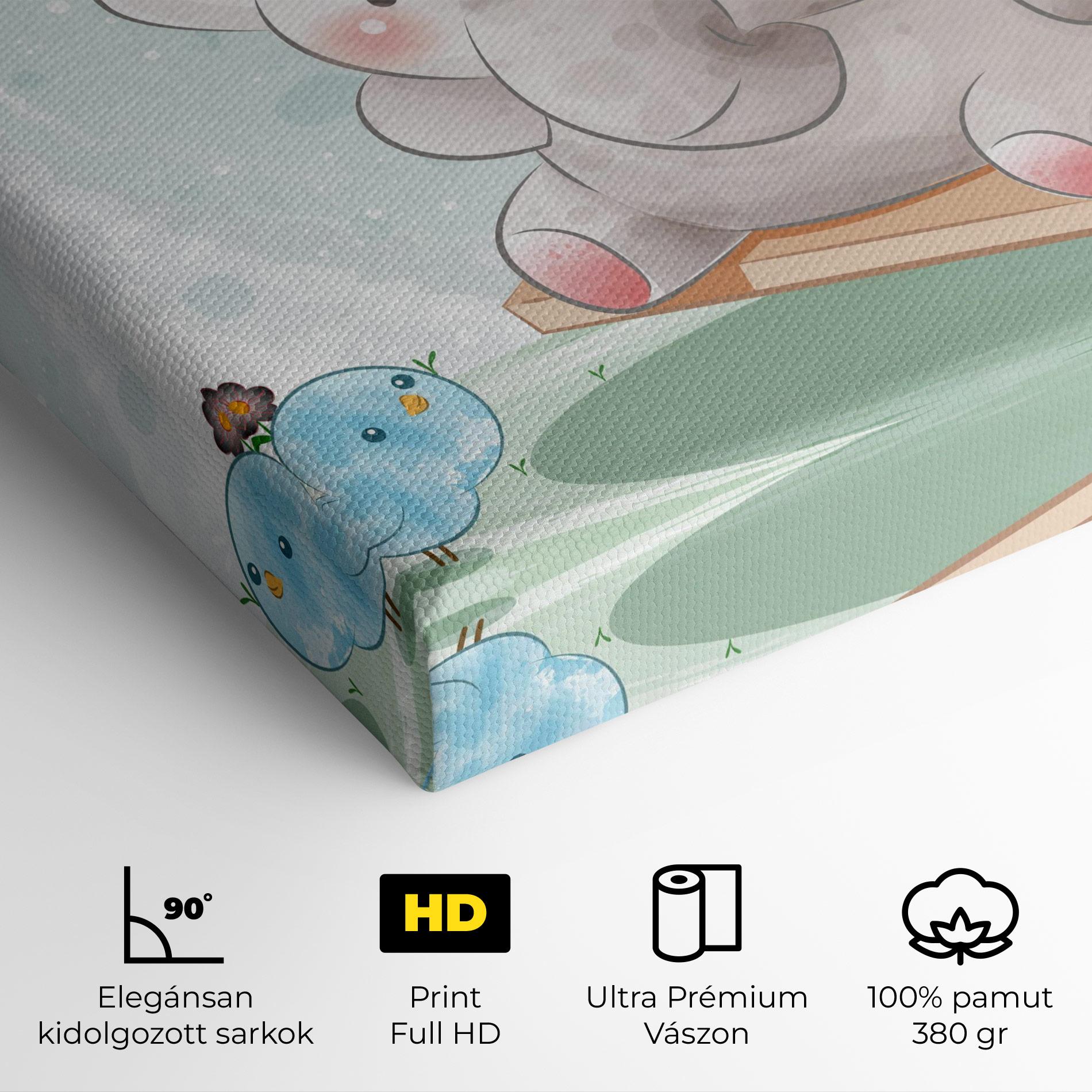 Vászonkép Bird Baby Elephant mockup 4