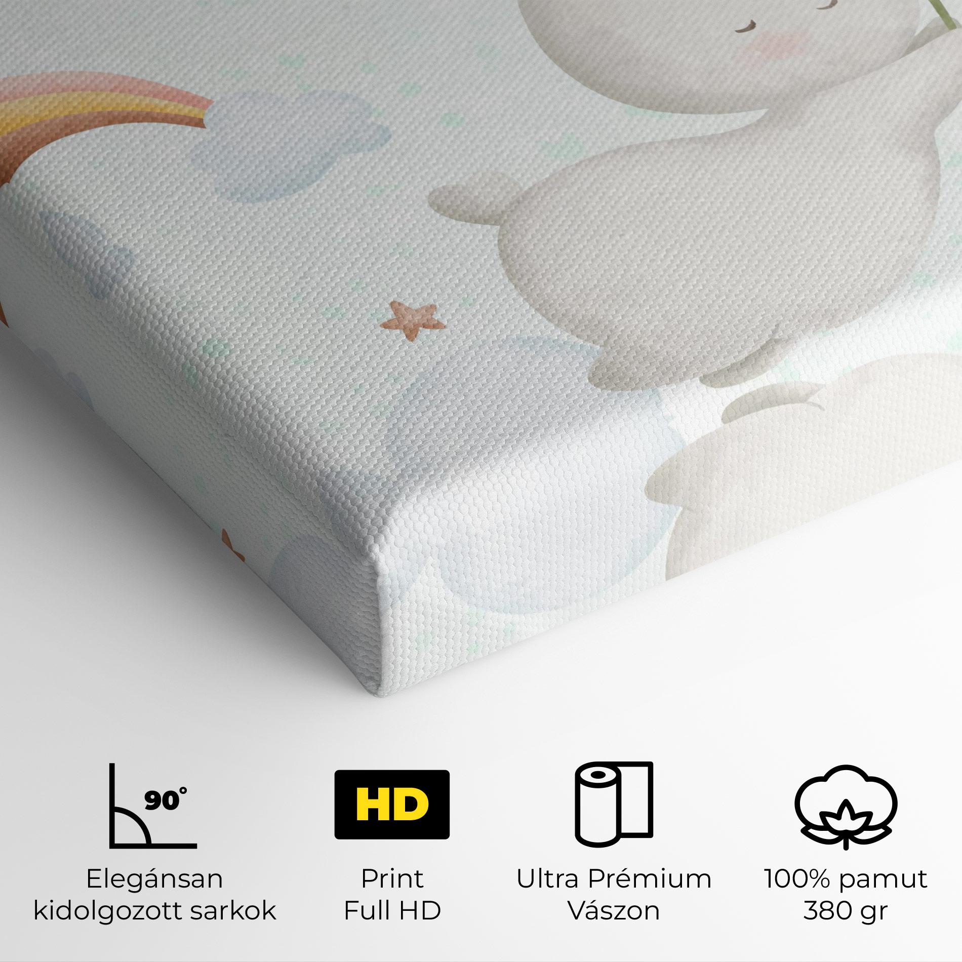Vászonkép Spring Flower Bunny mockup 4