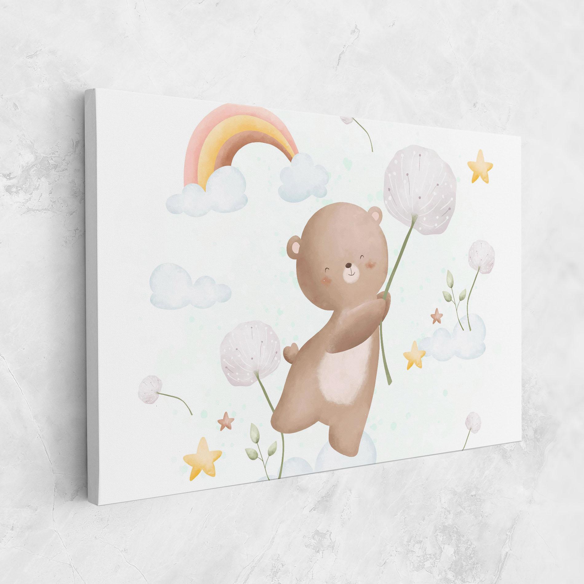 Vászonkép Bear Rainbow Art mockup 1