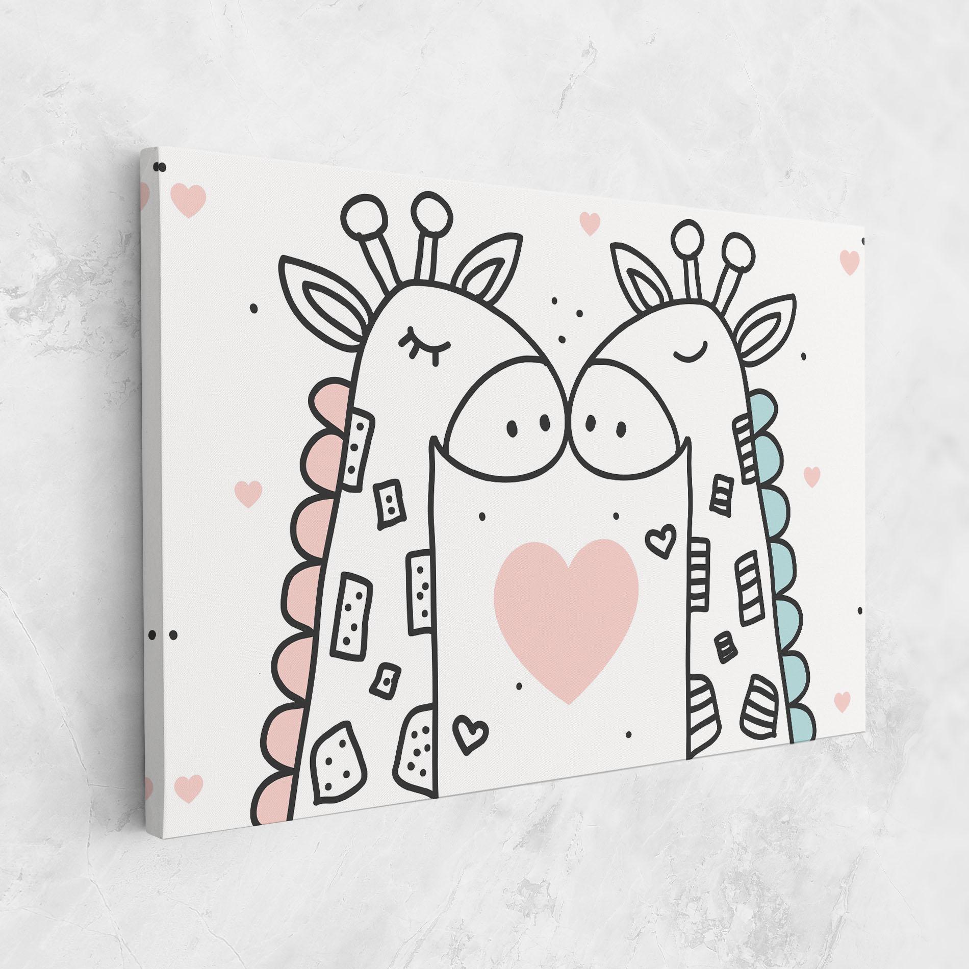 Vászonkép Giraffe Couple mockup 1