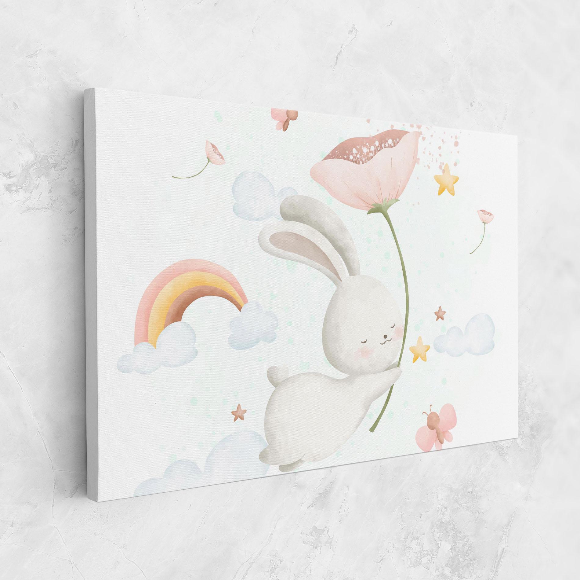 Vászonkép Spring Flower Bunny mockup 1
