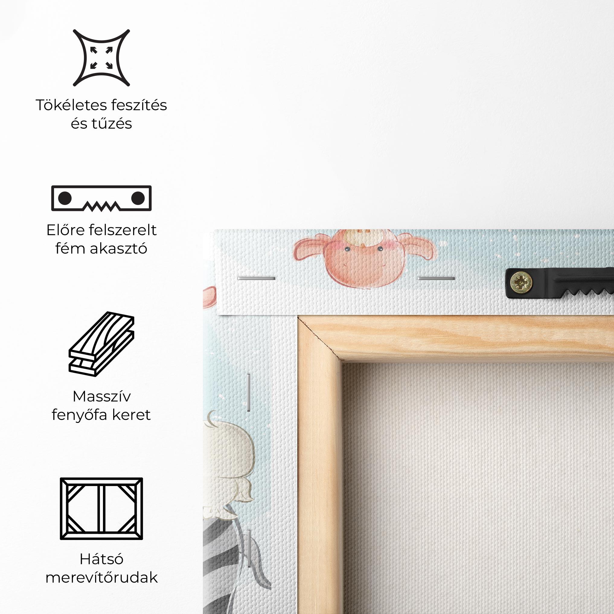 Vászonkép Zebra With Birds mockup 5