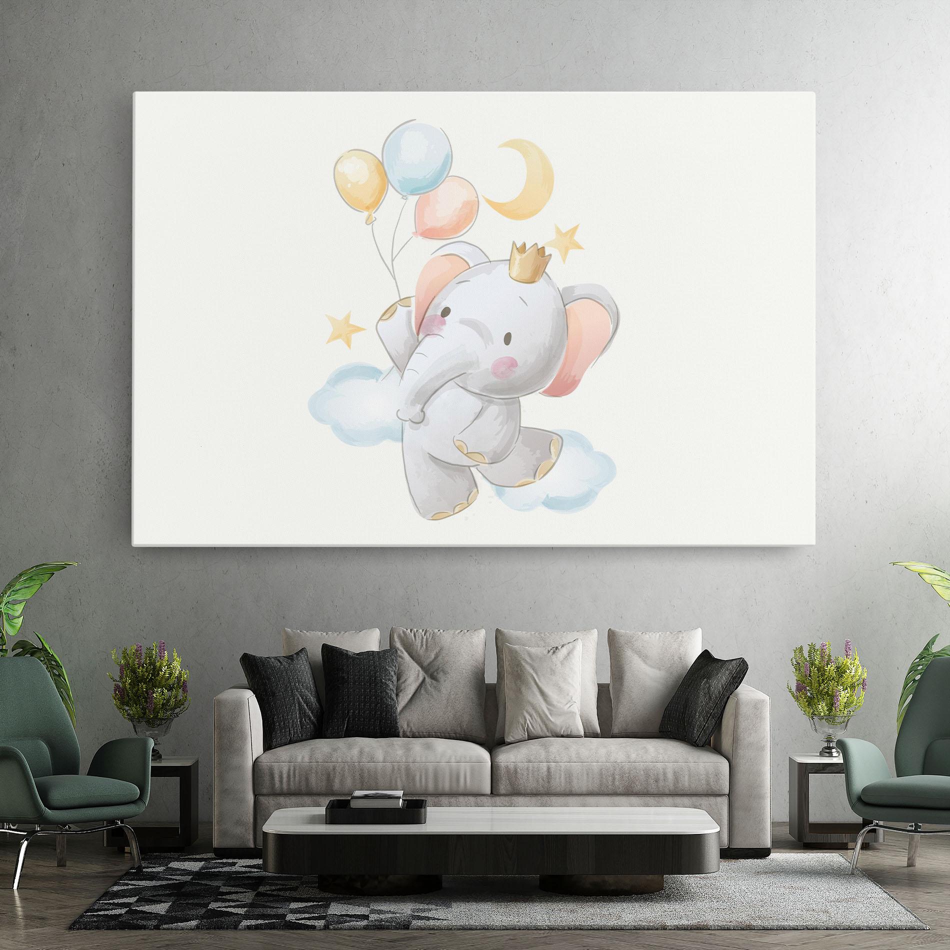 Vászonkép Elephant Flying mockup 7