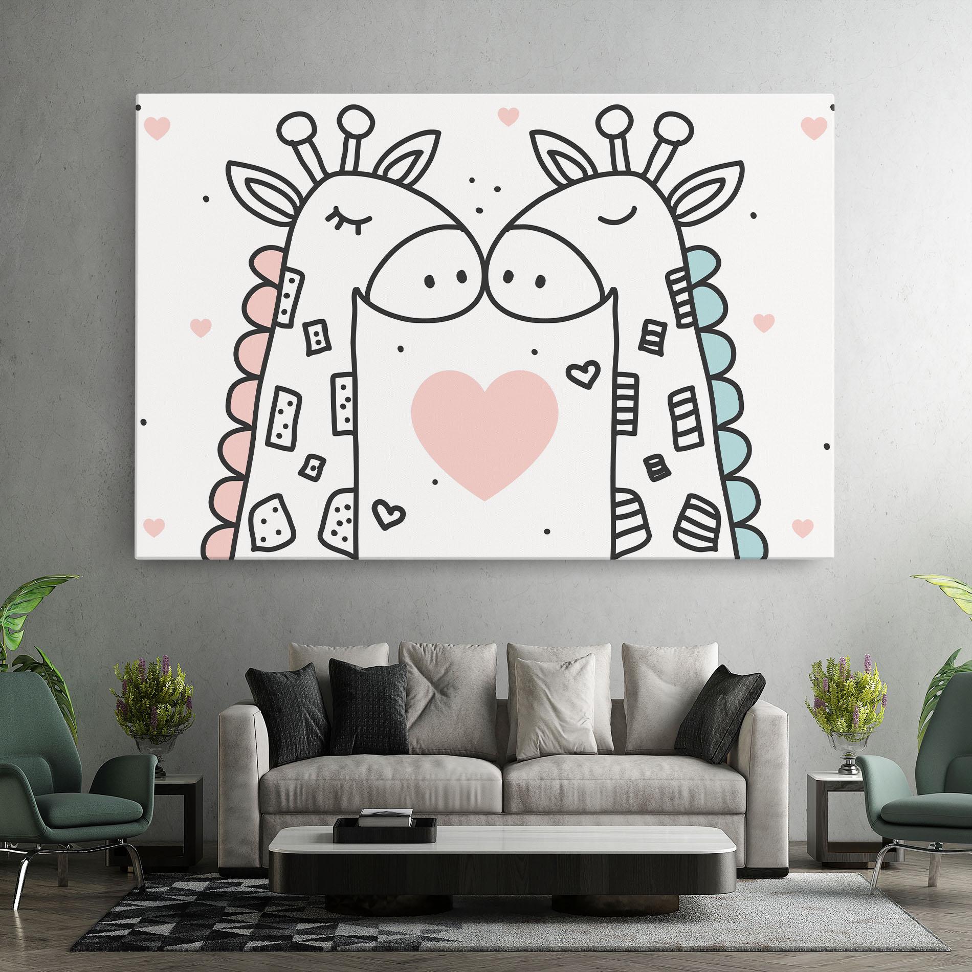 Vászonkép Giraffe Couple mockup 7