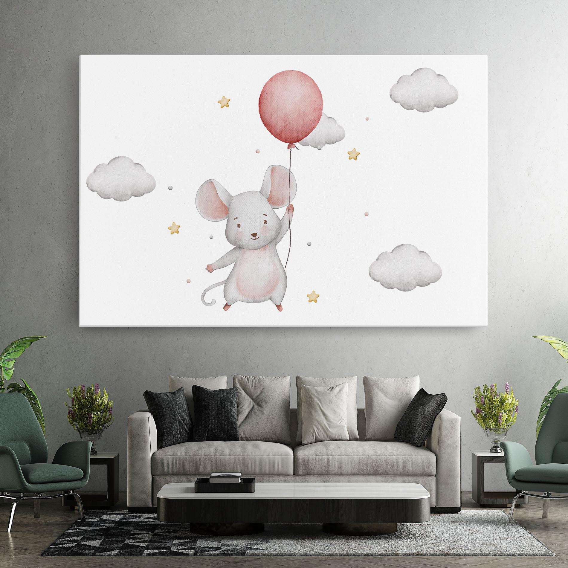 Vászonkép Mouse Balloon mockup 7