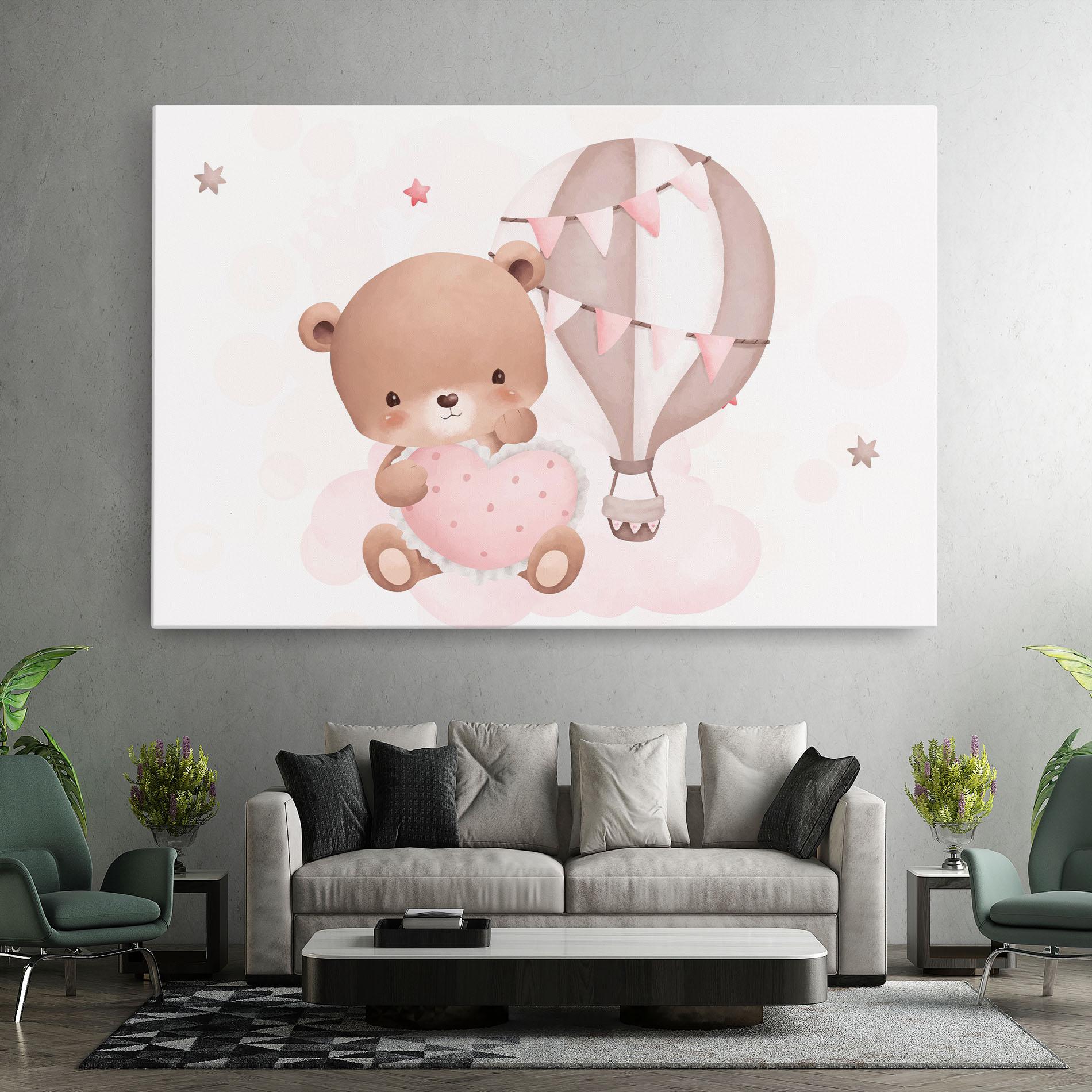 Vászonkép Pink Heart Bear mockup 7