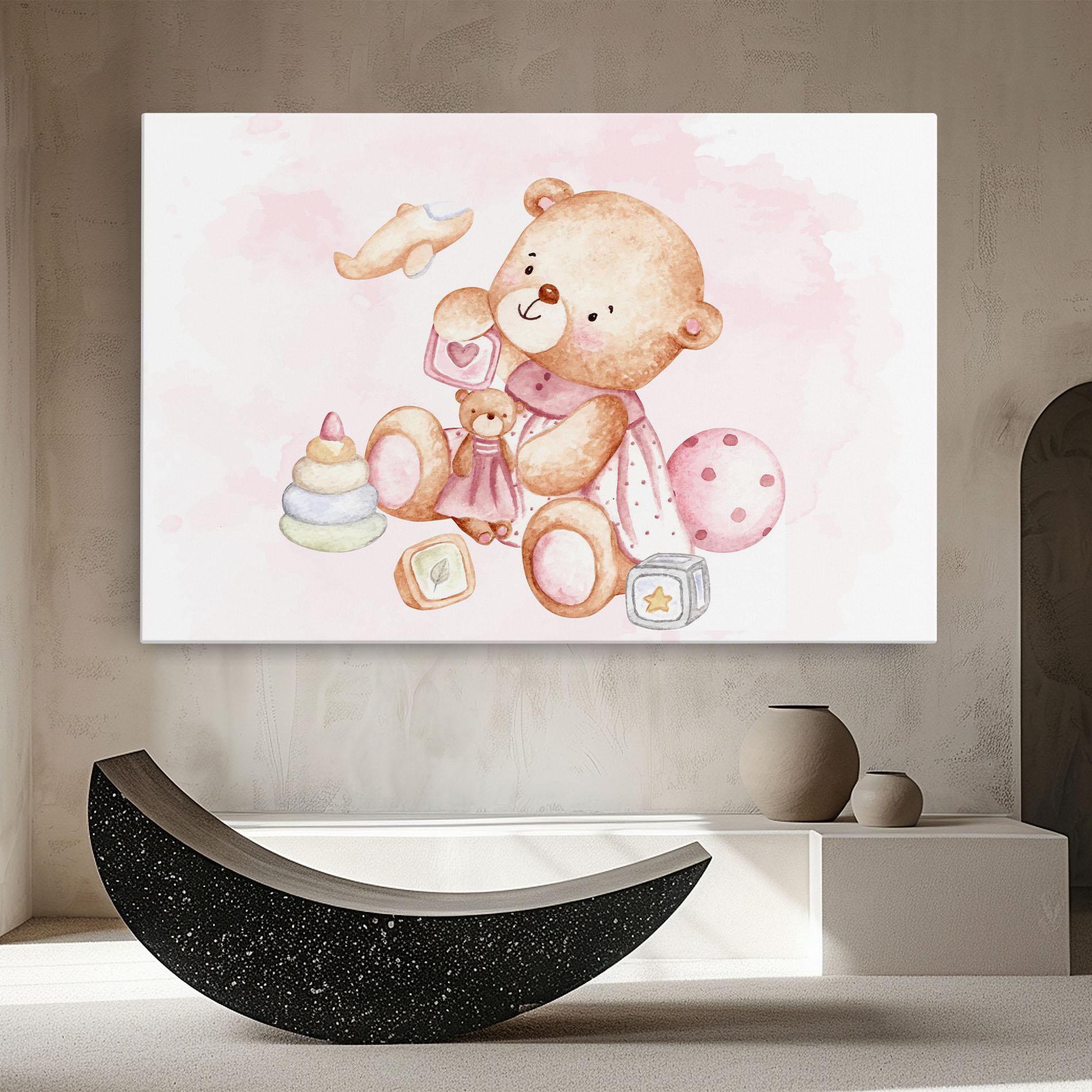 Vászonkép Bear With Toys mockup 8