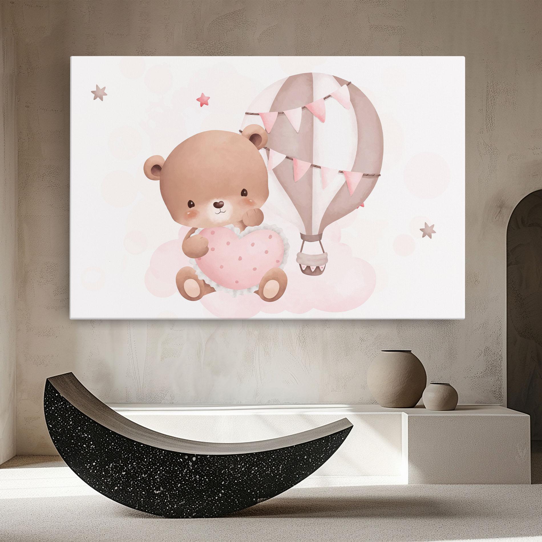 Vászonkép Pink Heart Bear mockup 8
