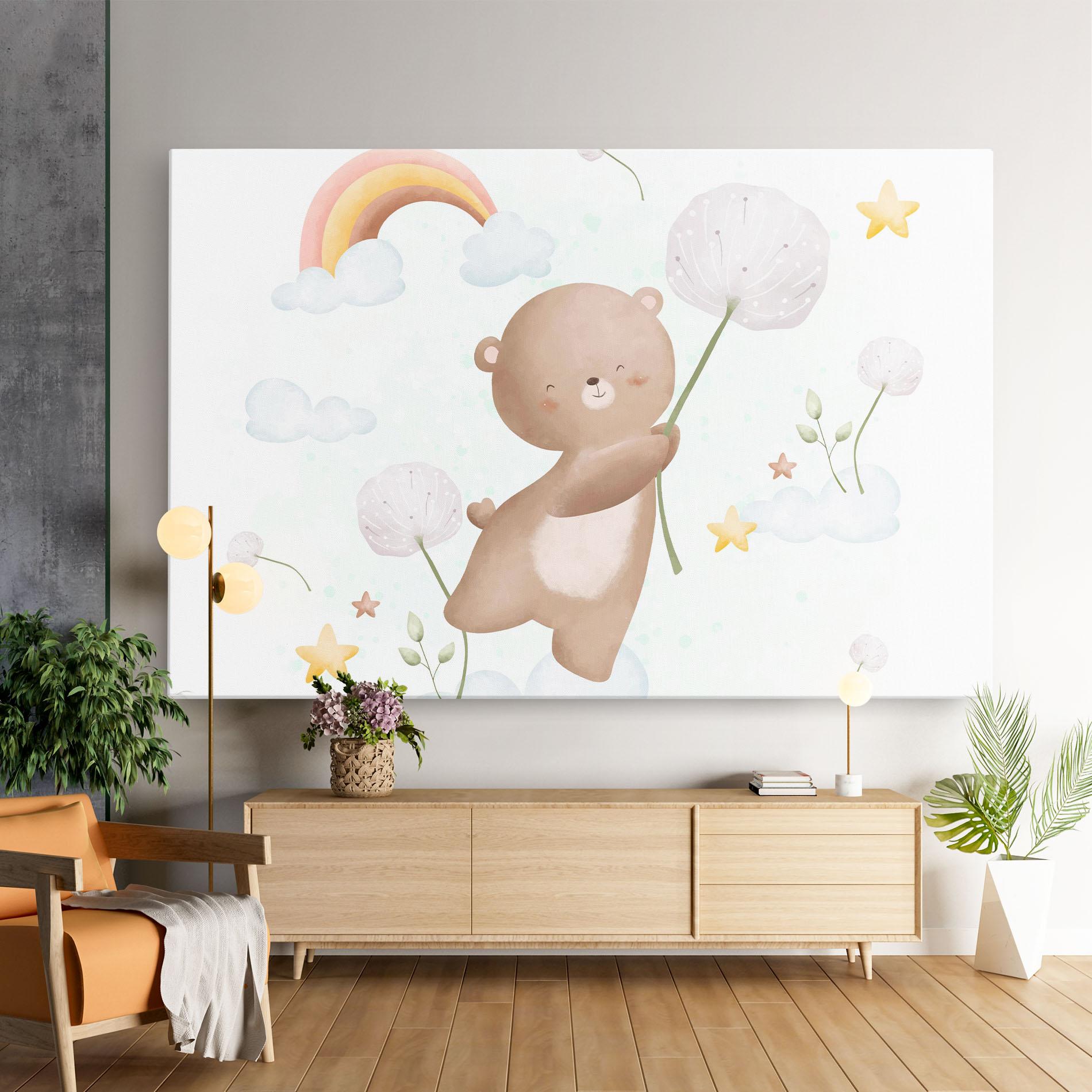Vászonkép Bear Rainbow Art mockup 9