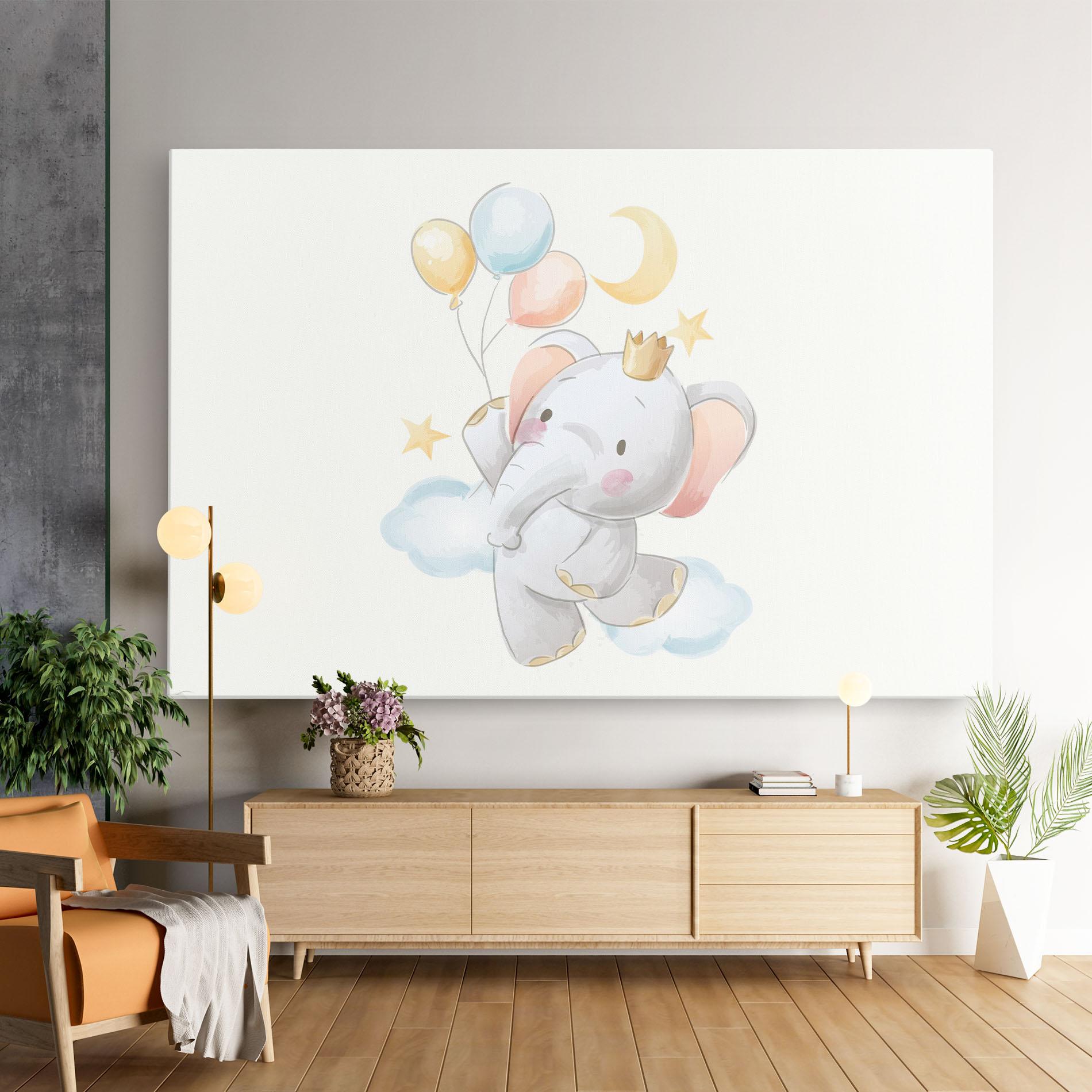 Vászonkép Elephant Flying mockup 9